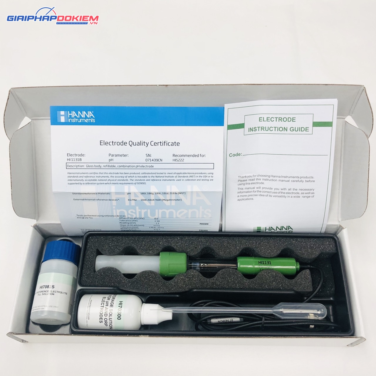Điện Cực pH Thủy Tinh Cổng BNC Hanna HI1131B 2 Điện Cực pH Thủy Tinh Cổng BNC Hanna HI1131B