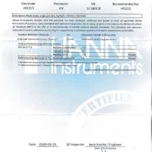 Điện Cực Tham Chiếu Thân PEI Hanna HI5313 3 Điện Cực Tham Chiếu Thân PEI Hanna HI5313