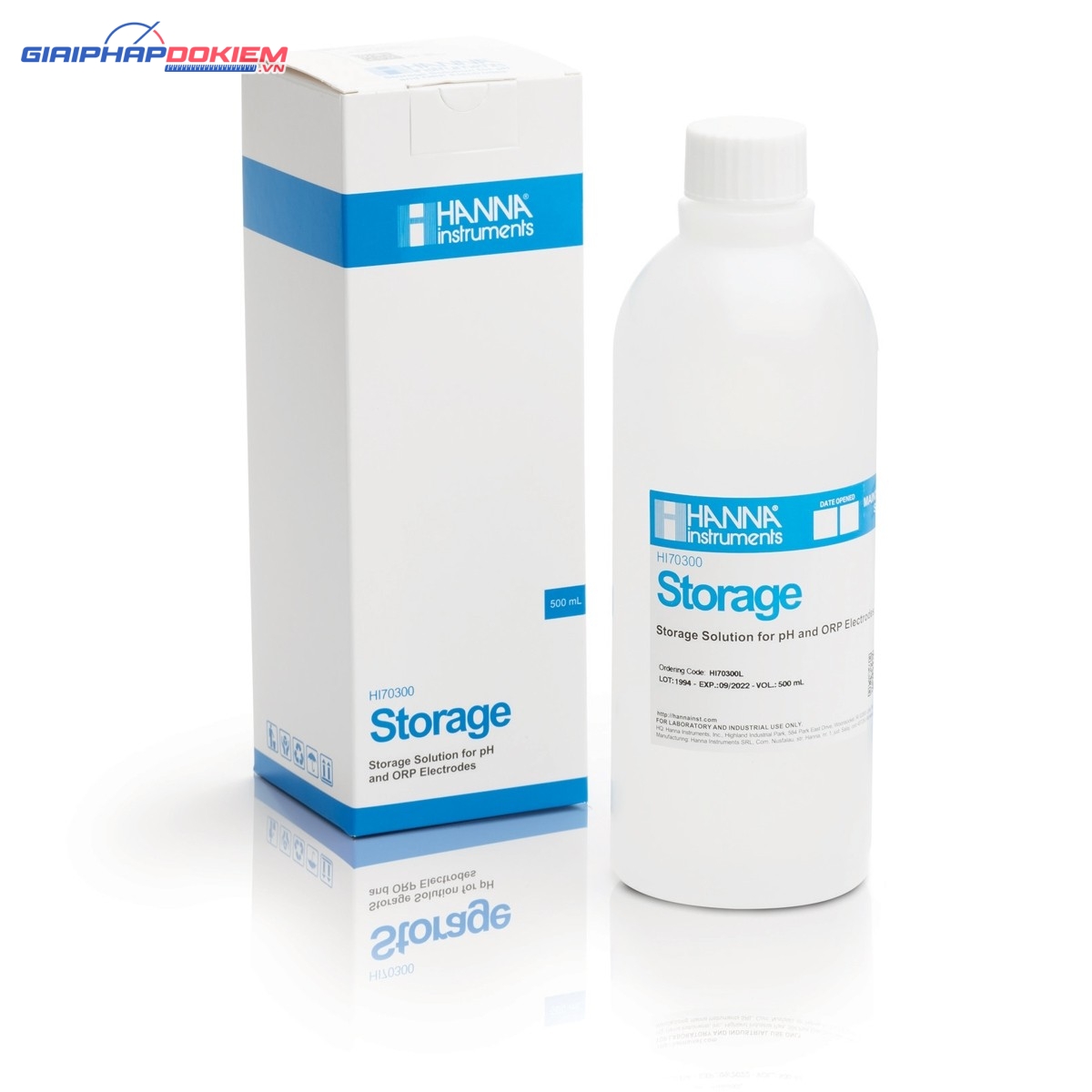 Dung Dịch Bảo Quản Điện Cực pH và ORP, Chai 500mL Hanna HI70300L Dung Dịch Bảo Quản Điện Cực pH và ORP, Chai 500mL Hanna HI70300L