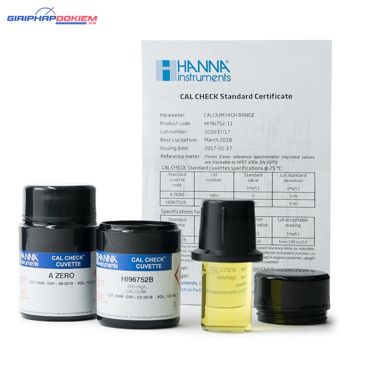 Dung Dịch CAL Check™ Chuẩn Canxi Dùng Cho Máy HI96752 Hanna HI96752-11 1 Dung Dịch CAL Check™ Chuẩn Canxi Dùng Cho Máy HI96752 Hanna HI96752-11