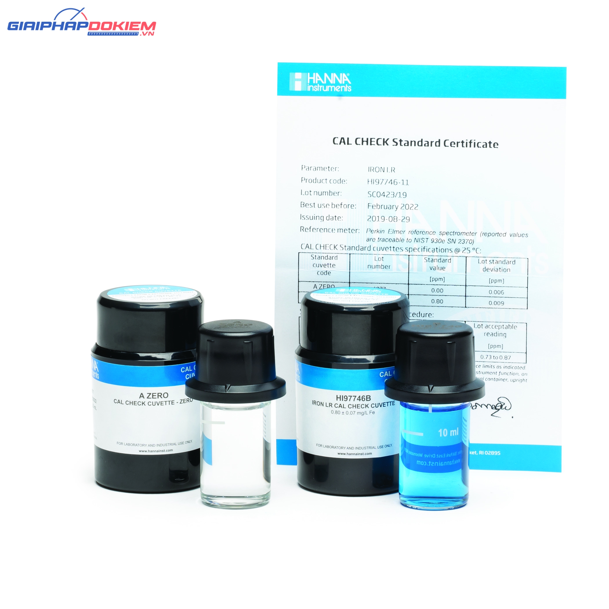 Dung Dịch CAL Check™ Chuẩn Sắt Thang Cao Dùng Cho Máy Đo Quang Hanna Hanna HI97721-11 1 Dung Dịch CAL Check™ Chuẩn Sắt Thang Cao Dùng Cho Máy Đo Quang Hanna Hanna HI97721-11