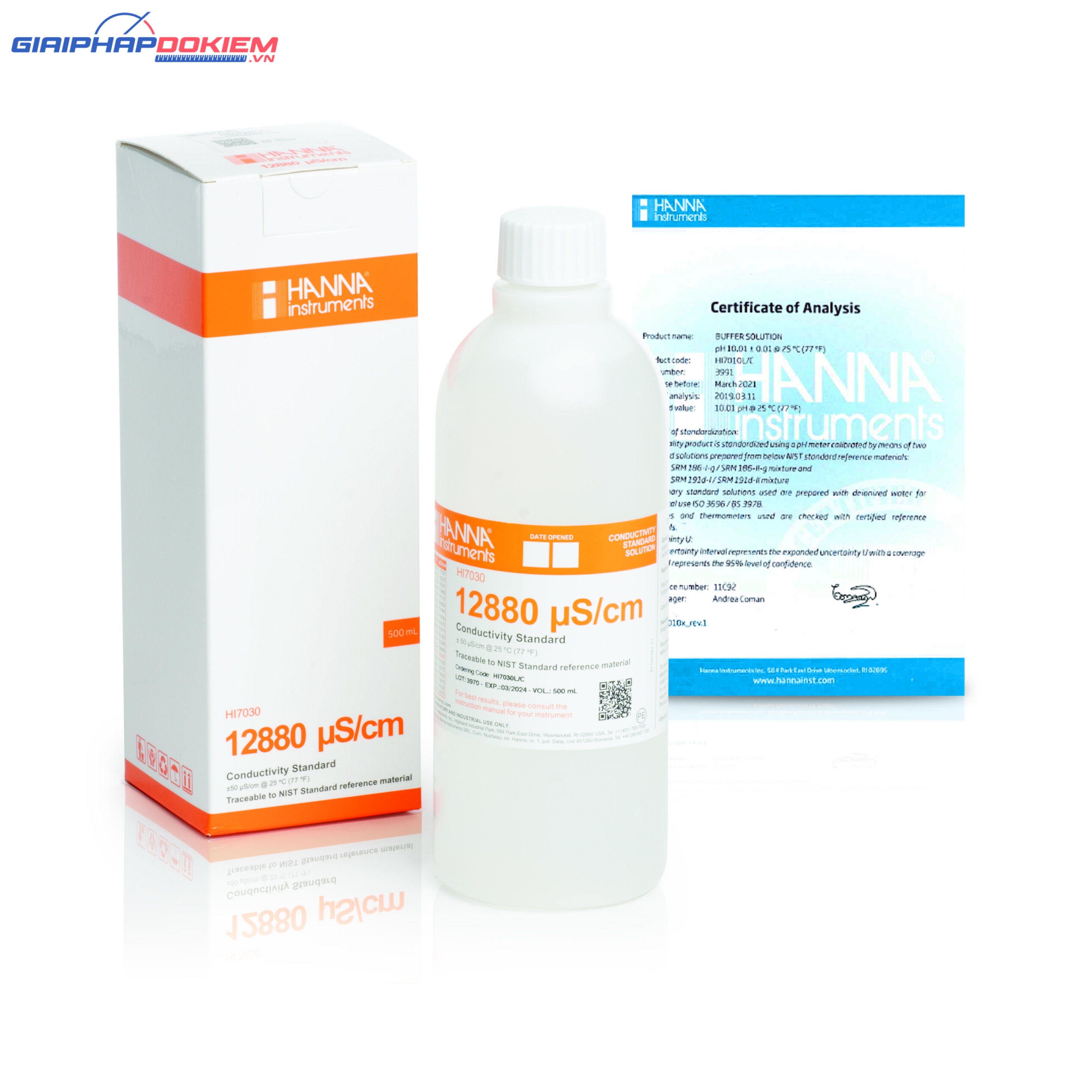 Dung Dịch Hiệu Chuẩn Độ Dẫn 12880 µS/cm (500mL) Hanna HI7030L 1 Dung Dịch Hiệu Chuẩn Độ Dẫn 12880 µS/cm (500mL) Hanna HI7030L