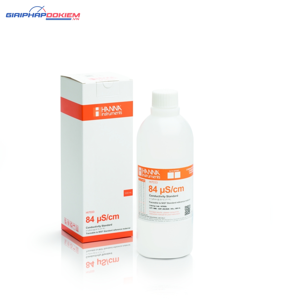 Dung Dịch Hiệu Chuẩn Độ Dẫn 84 µS/cm (500mL) Hanna HI7033L Dung Dịch Hiệu Chuẩn Độ Dẫn 84 µS/cm (500mL) Hanna HI7033L