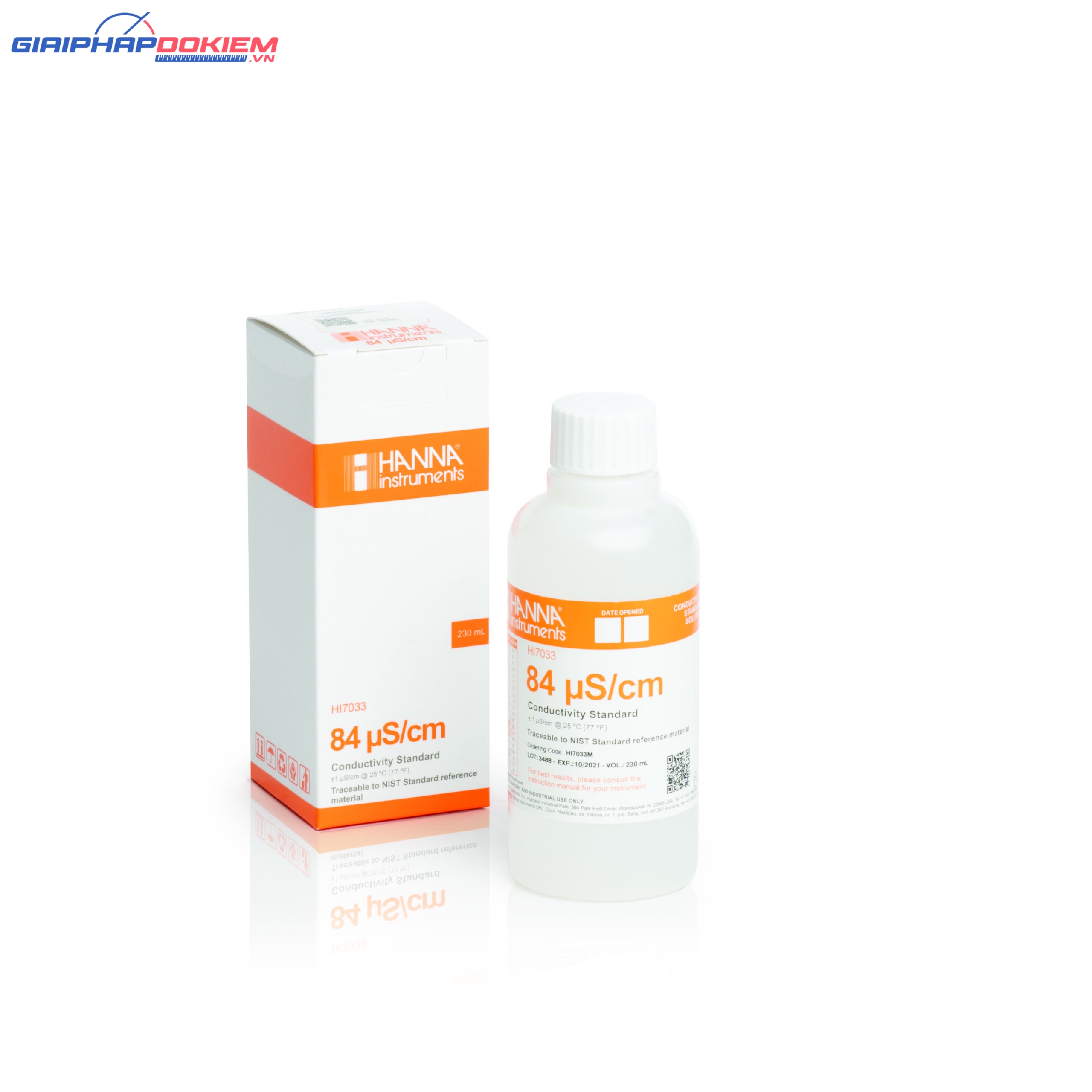 Dung Dịch Hiệu Chuẩn Độ Dẫn 84 µS/cm, Chai 230mL Hanna HI7033M 1 Dung Dịch Hiệu Chuẩn Độ Dẫn 84 µS/cm, Chai 230mL Hanna HI7033M