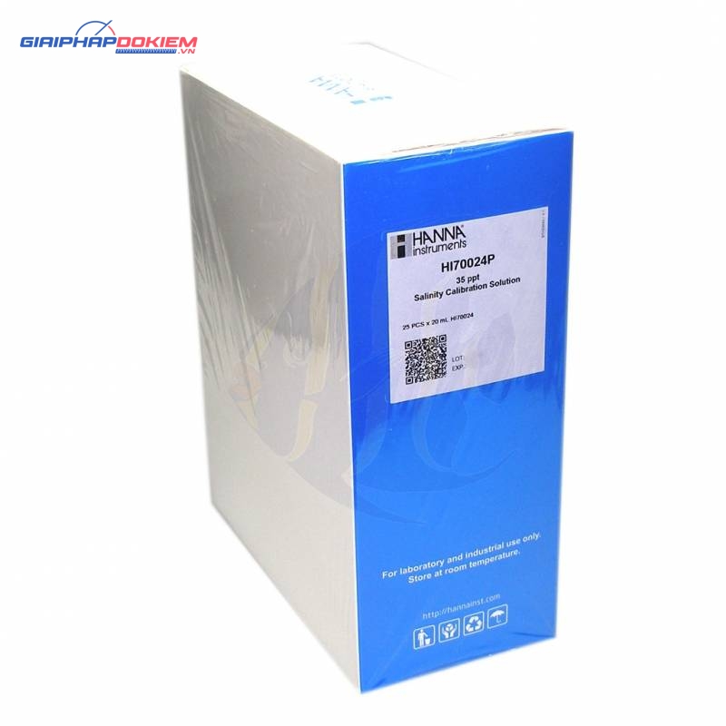 Dung Dịch Hiệu Chuẩn NaCl 35.00 g/L (ppt), Hộp 25 gói 20mL Hanna HI70024P 2 Dung Dịch Hiệu Chuẩn NaCl 35.00 g/L (ppt), Hộp 25 gói 20mL Hanna HI70024P