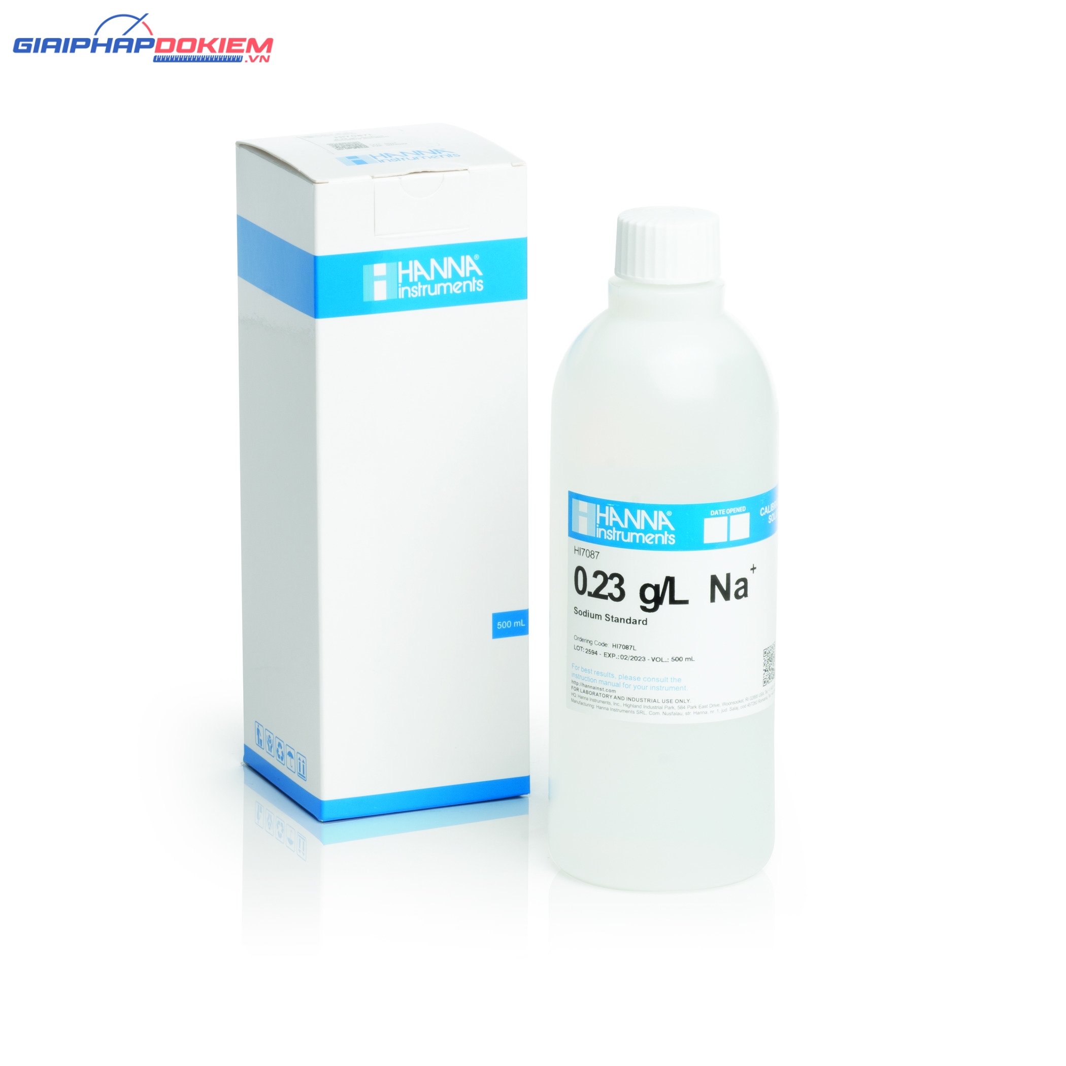 Dung Dịch Hiệu Chuẩn Natri 0.23 g/L, 500 mL Hanna HI7087L 1 Dung Dịch Hiệu Chuẩn Natri 0.23 g/L, 500 mL Hanna HI7087L