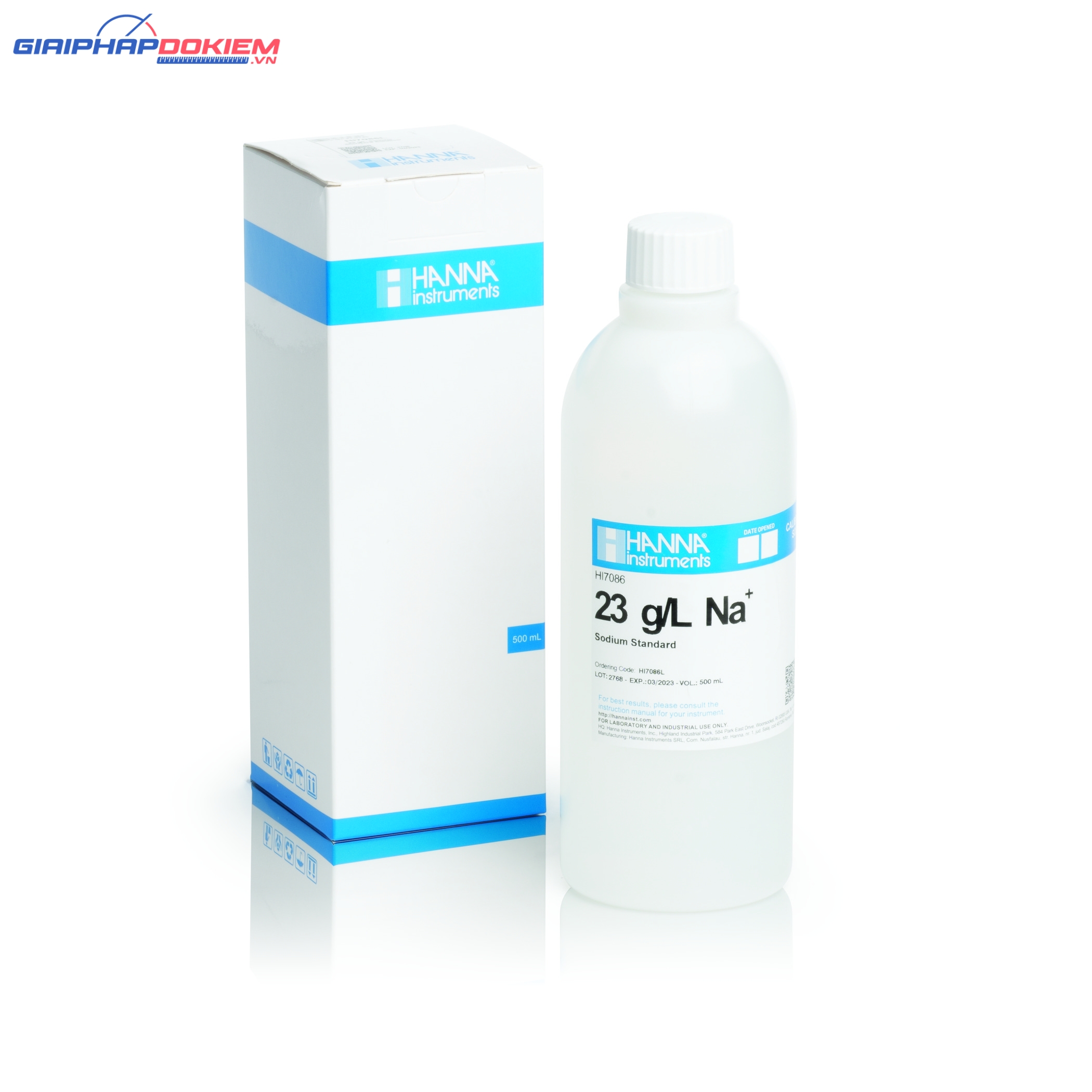 Dung Dịch Hiệu Chuẩn Natri 23 g/L, 500 mL Hanna HI7086L 1 Dung Dịch Hiệu Chuẩn Natri 23 g/L, 500 mL Hanna HI7086L