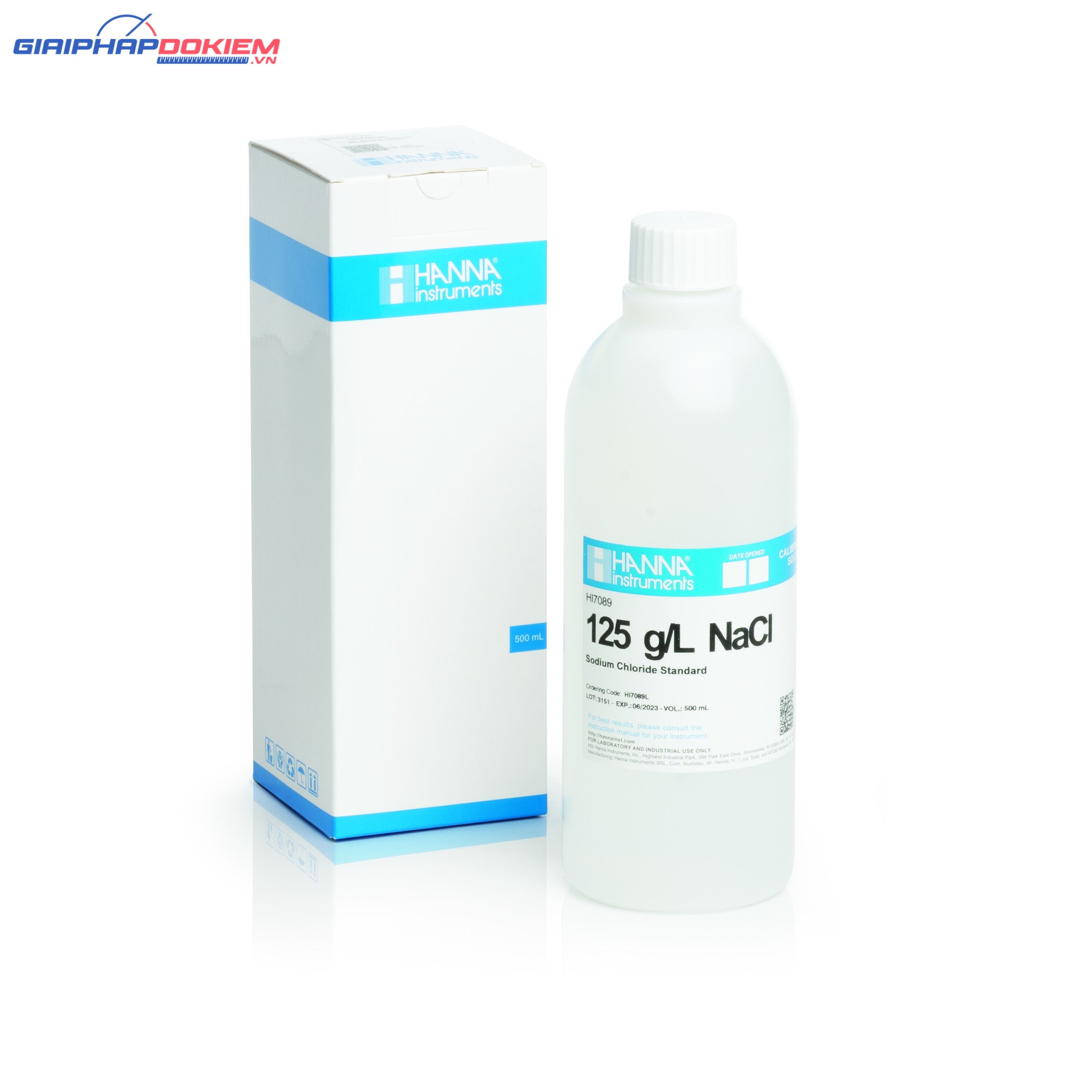 Dung Dịch Hiệu Chuẩn Natri Clorua 125 g/L, 500mL Hanna HI7089L 1 Dung Dịch Hiệu Chuẩn Natri Clorua 125 g/L, 500mL Hanna HI7089L