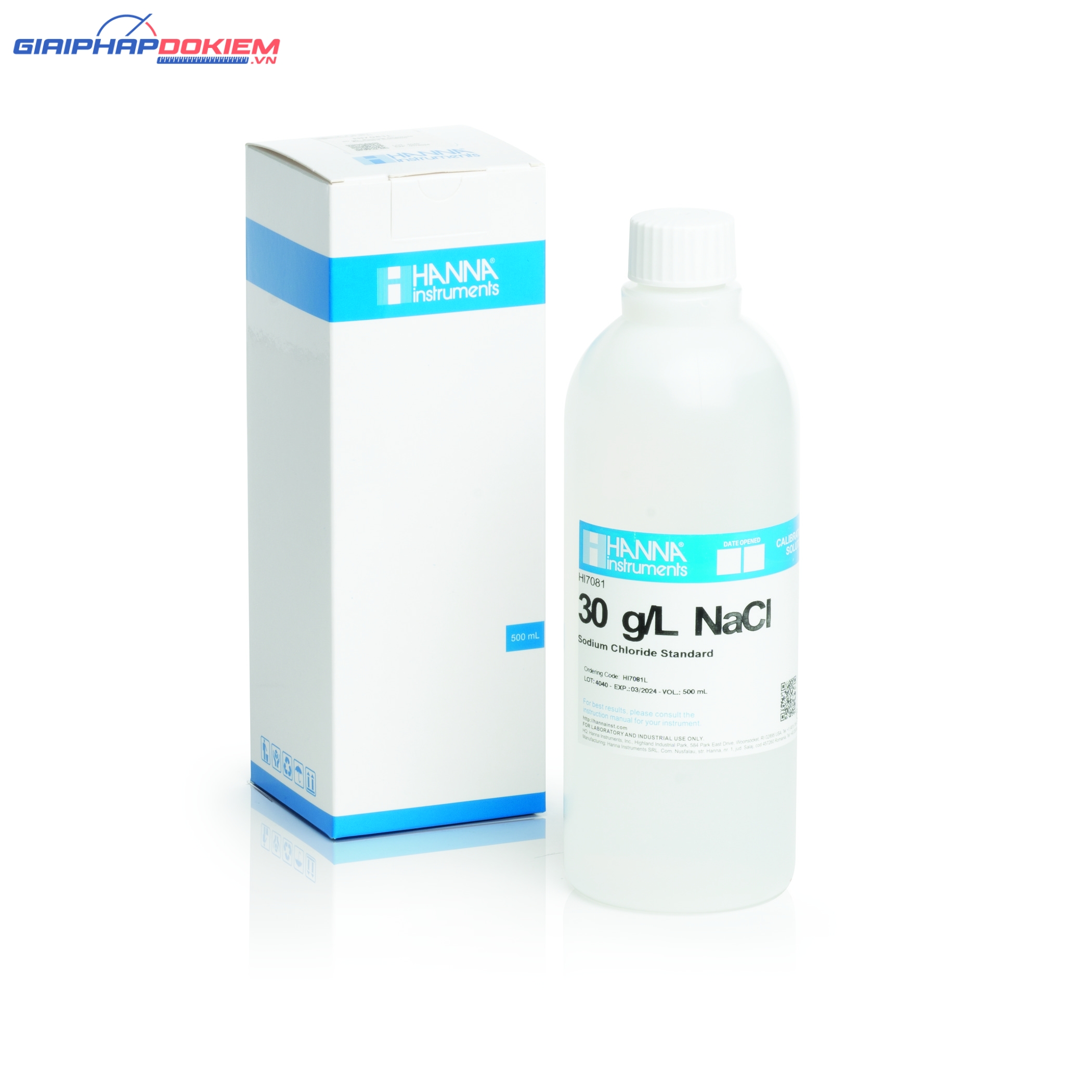 Dung Dịch Hiệu Chuẩn Natri Clorua 30 g/L, 500 mL Hanna HI7081L 1 Dung Dịch Hiệu Chuẩn Natri Clorua 30 g/L, 500 mL Hanna HI7081L