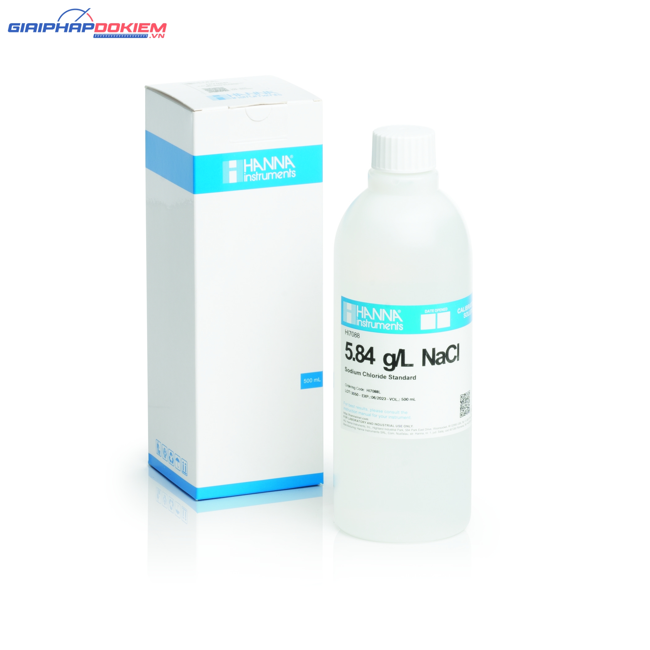 Dung Dịch Hiệu Chuẩn Natri Clorua 5.84 g/L, 500 mL Hanna HI7088L 1 Dung Dịch Hiệu Chuẩn Natri Clorua 5.84 g/L, 500 mL Hanna HI7088L