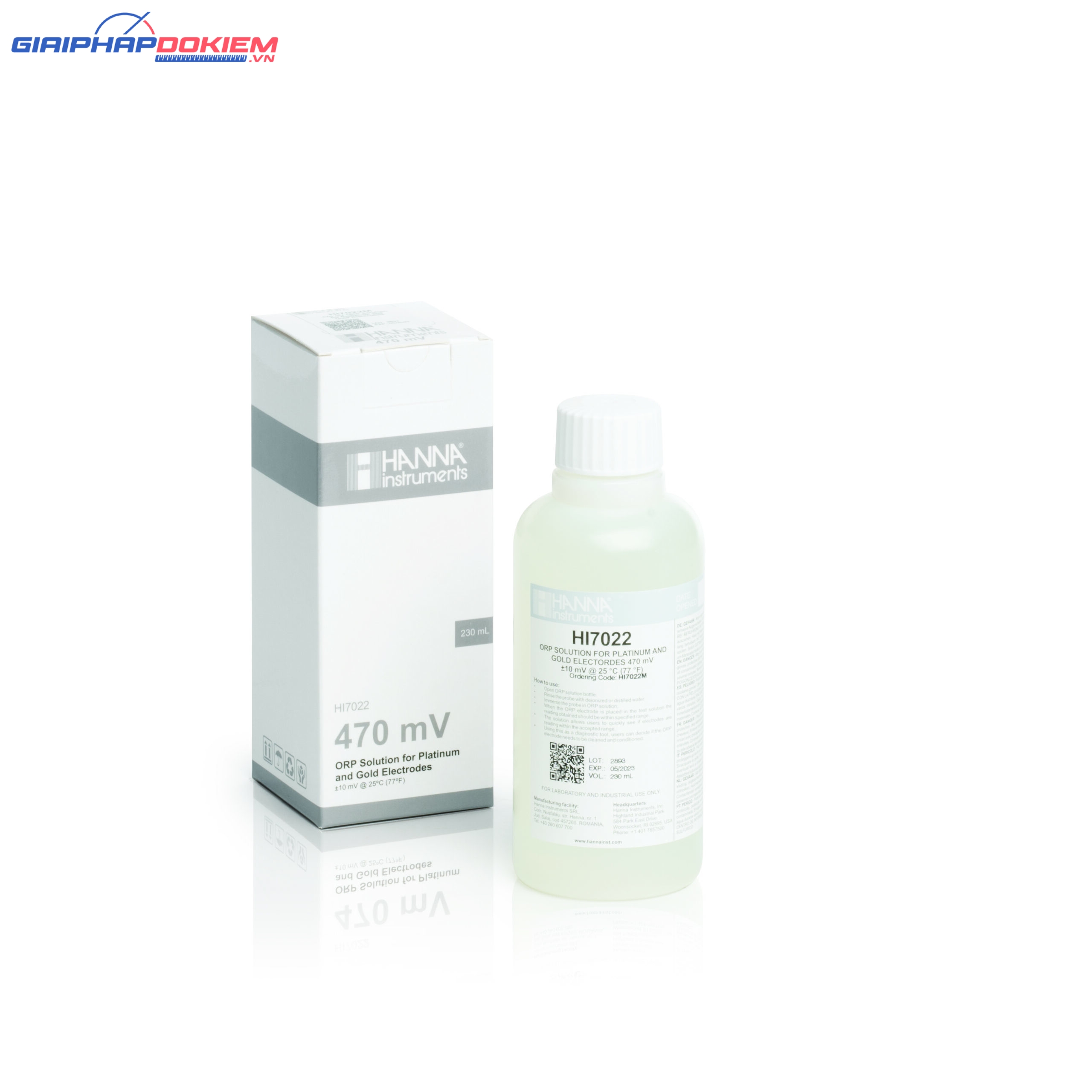 Dung Dịch Hiệu Chuẩn ORP 470 mV, 230mL Hanna HI7022M 1 Dung Dịch Hiệu Chuẩn ORP 470 mV, 230mL Hanna HI7022M