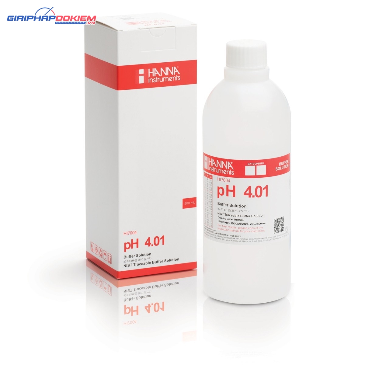 Dung Dịch Hiệu Chuẩn pH 4.01, Chai 500mL Hanna HI7004L Dung Dịch Hiệu Chuẩn pH 4.01, Chai 500mL Hanna HI7004L