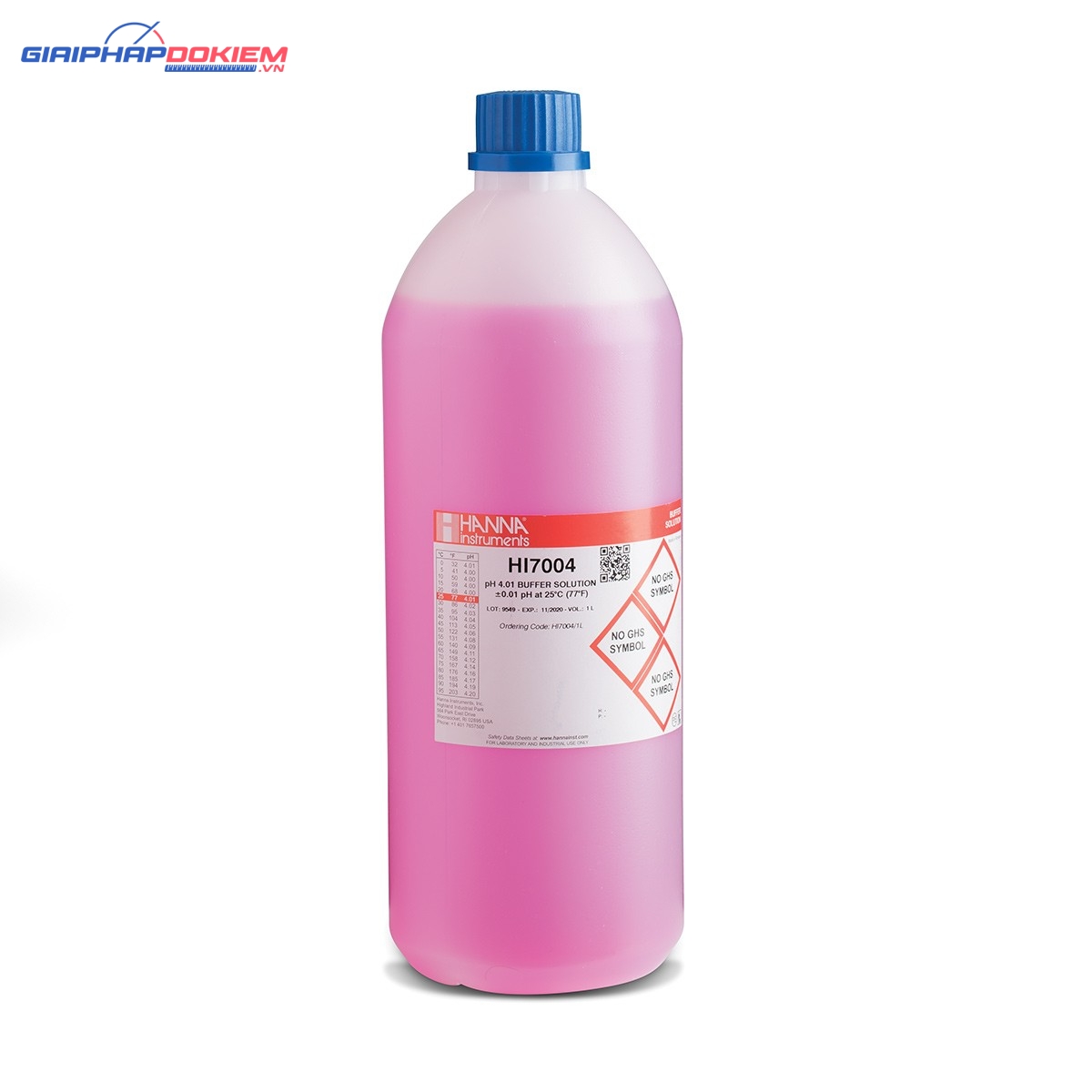 Dung Dịch Hiệu Chuẩn pH 4.01, Chai 1 Lít Hanna HI7004/1L 1 Dung Dịch Hiệu Chuẩn pH 4.01, Chai 1 Lít Hanna HI7004/1L