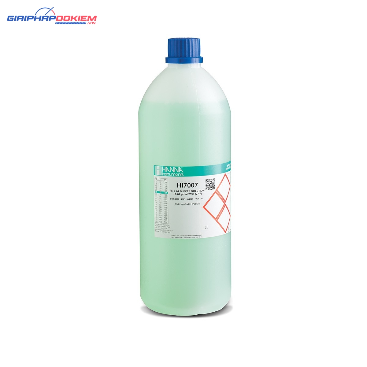 Dung Dịch Hiệu Chuẩn pH 7.01, Chai 1 Lít Hanna HI7007/1L 1 Dung Dịch Hiệu Chuẩn pH 7.01, Chai 1 Lít Hanna HI7007/1L