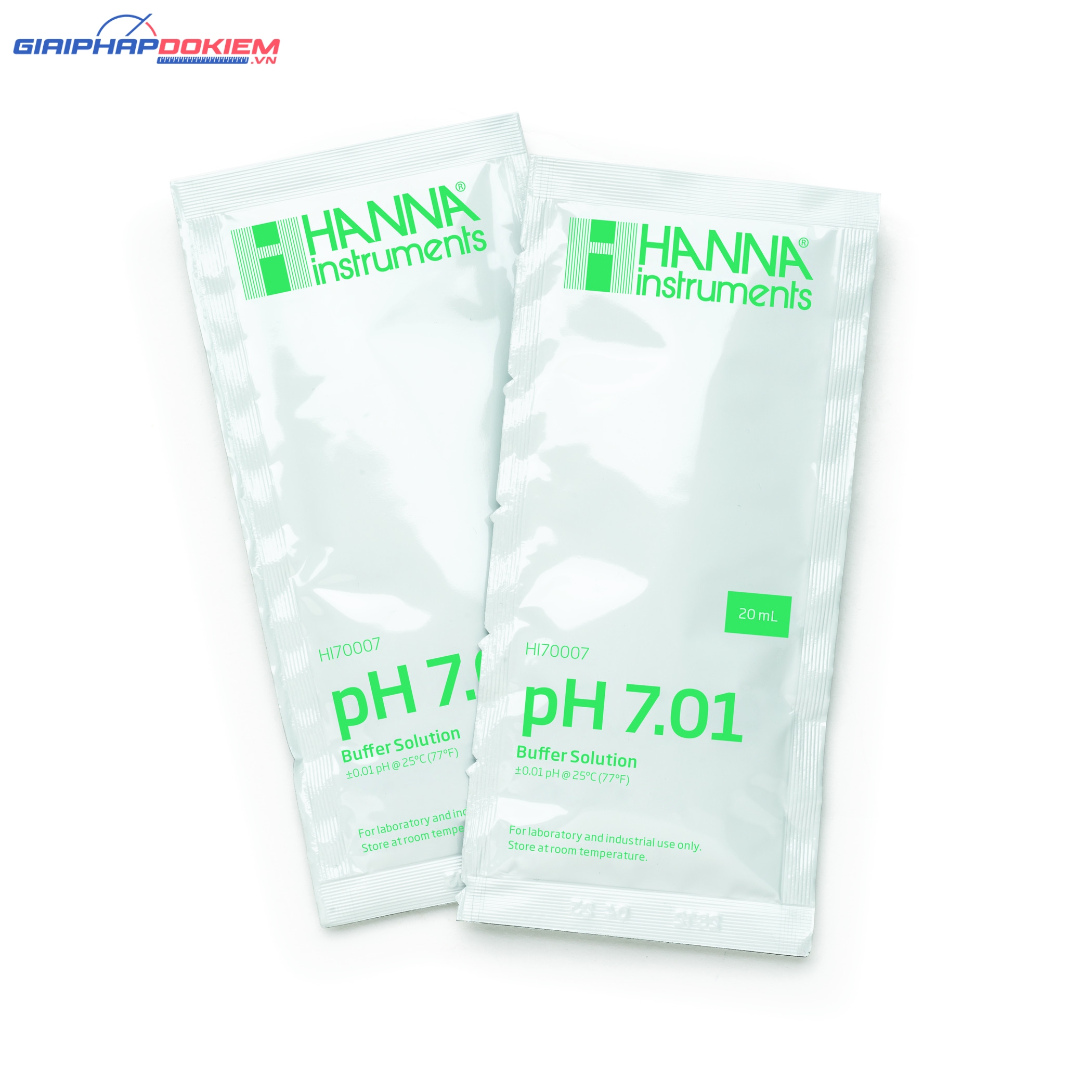 Dung Dịch Hiệu Chuẩn pH 7.01, gói 20mL (25 gói) Hanna HI70007P 1 Dung Dịch Hiệu Chuẩn pH 7.01, gói 20mL (25 gói) Hanna HI70007P