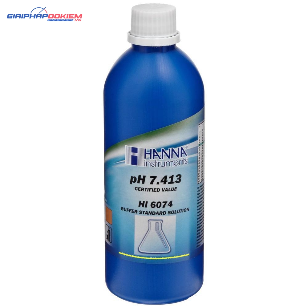 DUNG DỊCH HIỆU CHUẨN pH 7.413, 500 mL Hanna HI6074 1 DUNG DỊCH HIỆU CHUẨN pH 7.413, 500 mL Hanna HI6074