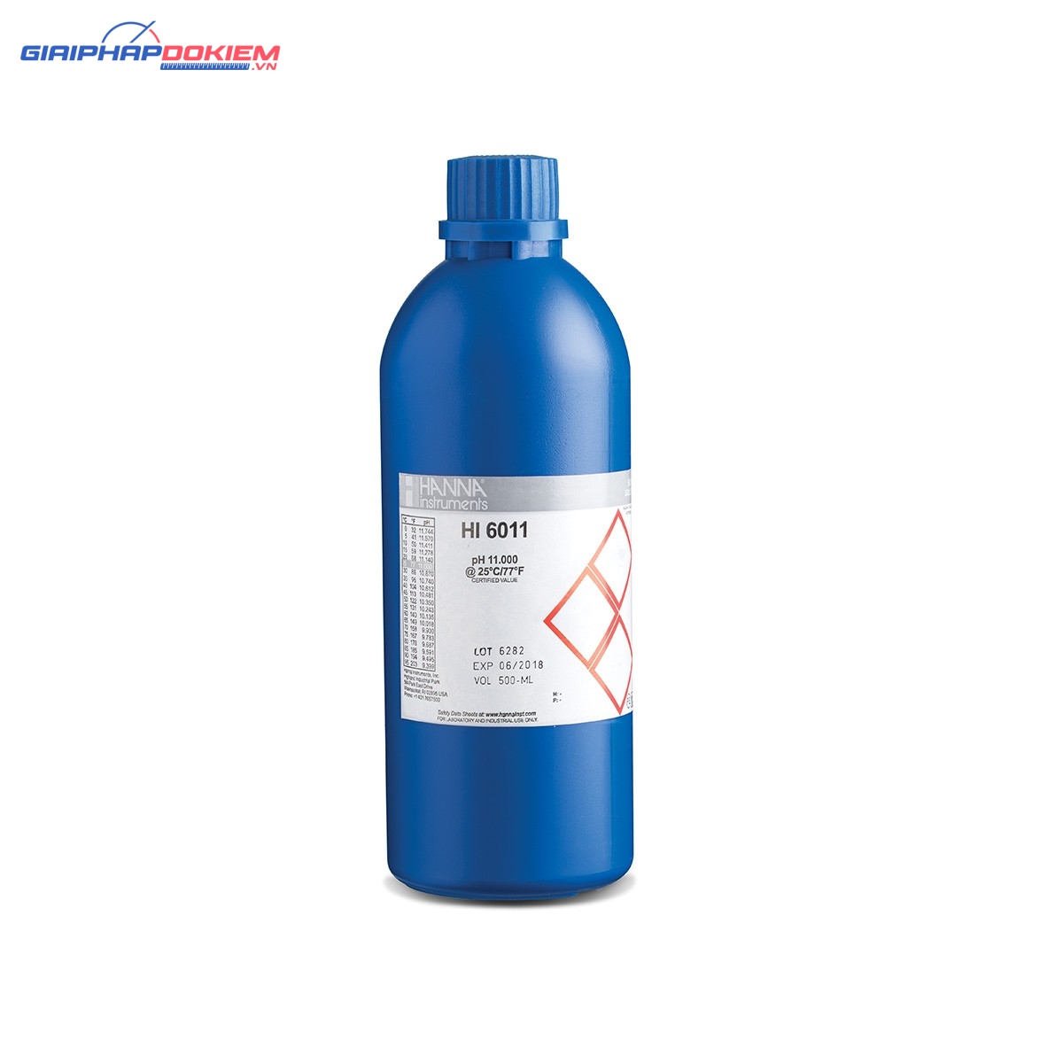 DUNG DỊCH HIỆU CHUẨN pH11.000, 500 mL Hanna HI6011 1 DUNG DỊCH HIỆU CHUẨN pH11.000, 500 mL Hanna HI6011