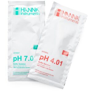 Dung Dịch Hiệu Chuẩn pH7.01 Và pH4.01 Dạng Gói 20mL (5 Gói Mỗi Loại) Hanna HI77400P