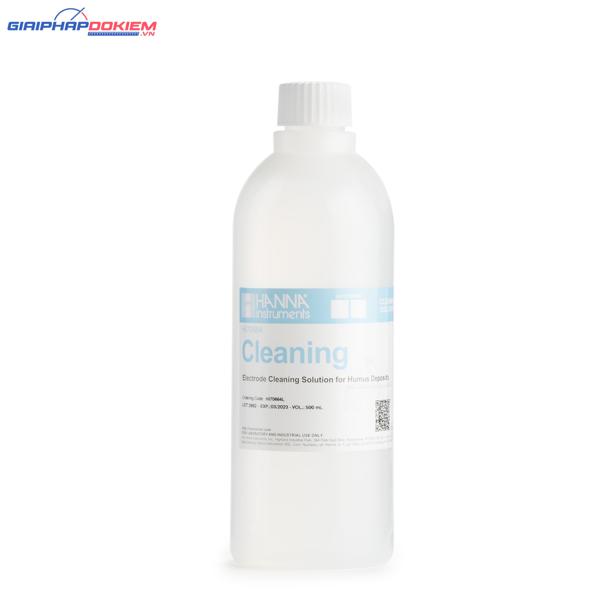 Dung Dịch Rửa Điện Cực Trong Đất Mùn - Humus, 500 mL Hanna HI70664L 2 Dung Dịch Rửa Điện Cực Trong Đất Mùn - Humus, 500 mL Hanna HI70664L