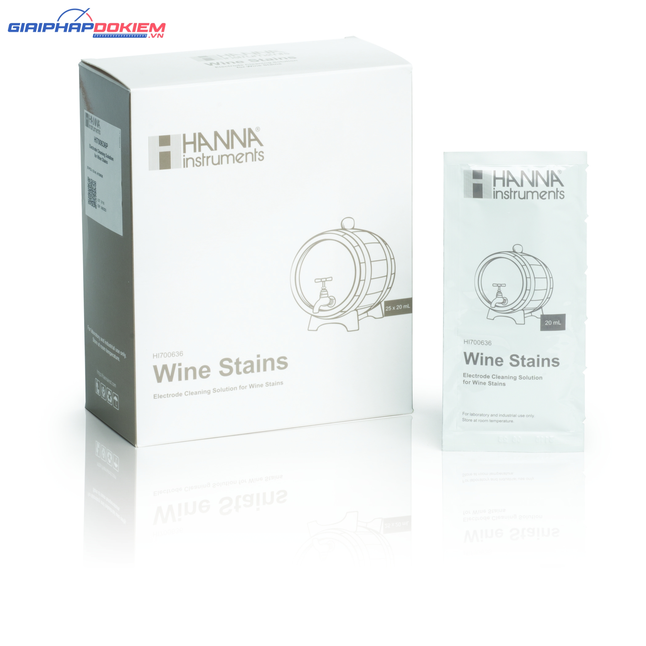 Dung Dịch Rửa Vết Màu Rượu Trên Điện Cực Sau Khi Đo Trong Rượu,25x20mL Hanna HI700636P 2 Dung Dịch Rửa Vết Màu Rượu Trên Điện Cực Sau Khi Đo Trong Rượu,25x20mL Hanna HI700636P