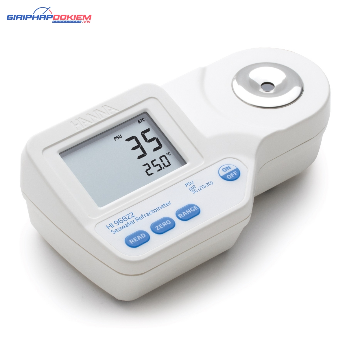 Khúc Xạ Kế Đo Độ Mặn Nước Biển Hanna HI96822 Khúc Xạ Kế Đo Độ Mặn Nước Biển Hanna HI96822