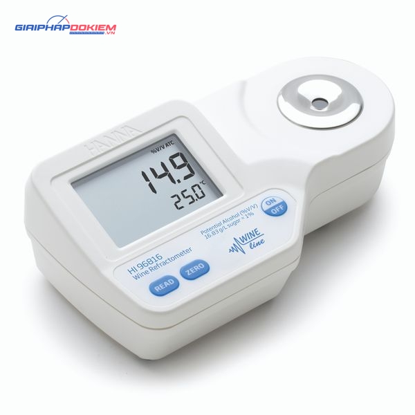 Khúc Xạ Kế Đo Nồng Độ Cồn Theo Tiêu Chuẩn EEC Cho Rượu, Nước Ủ Nho, Nước Ép Hanna HI96816 Khúc Xạ Kế Đo Nồng Độ Cồn Theo Tiêu Chuẩn EEC Cho Rượu, Nước Ủ Nho, Nước Ép Hanna HI96816