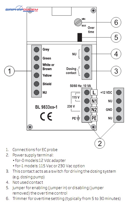 Màn Hình Đo Và Kiểm Soát Độ Dẫn Cho Nước Tinh Khiết RO Hanna BL983322-1 3 Màn Hình Đo Và Kiểm Soát Độ Dẫn Cho Nước Tinh Khiết RO Hanna BL983322-1