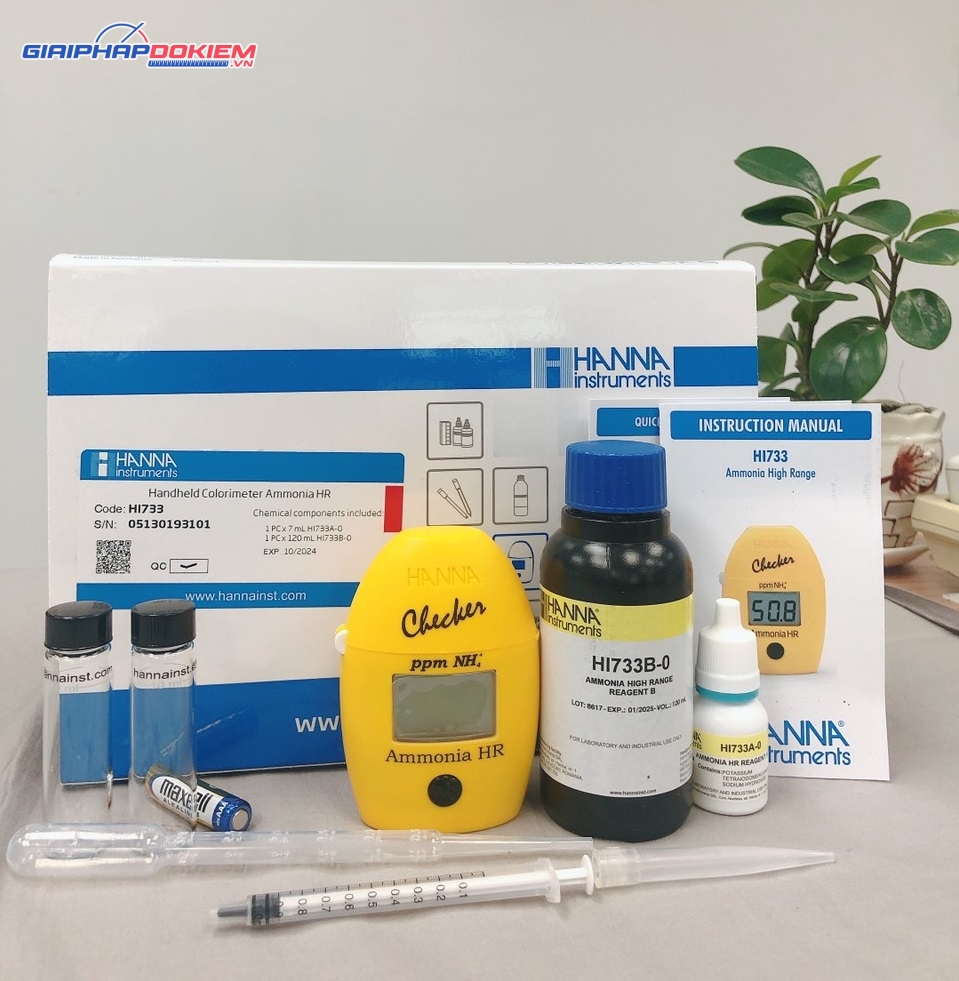 Máy Đo Amonia Thang Cao Trong Nước Sạch Hanna HI733 4 Máy Đo Amonia Thang Cao Trong Nước Sạch Hanna HI733