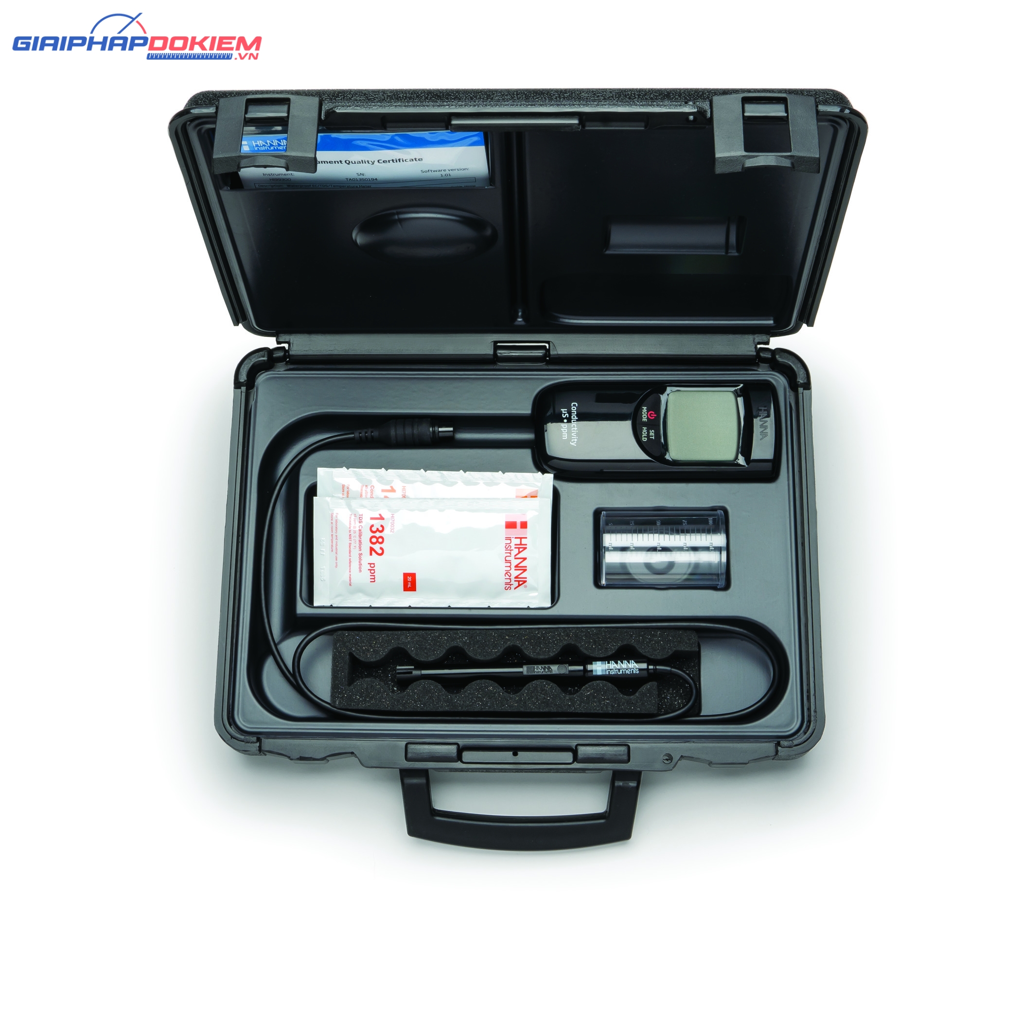 Máy Đo EC/TDS/Nhiệt Độ Thang Thấp Trong Nước Hanna HI99300 2 Máy Đo EC/TDS/Nhiệt Độ Thang Thấp Trong Nước Hanna HI99300