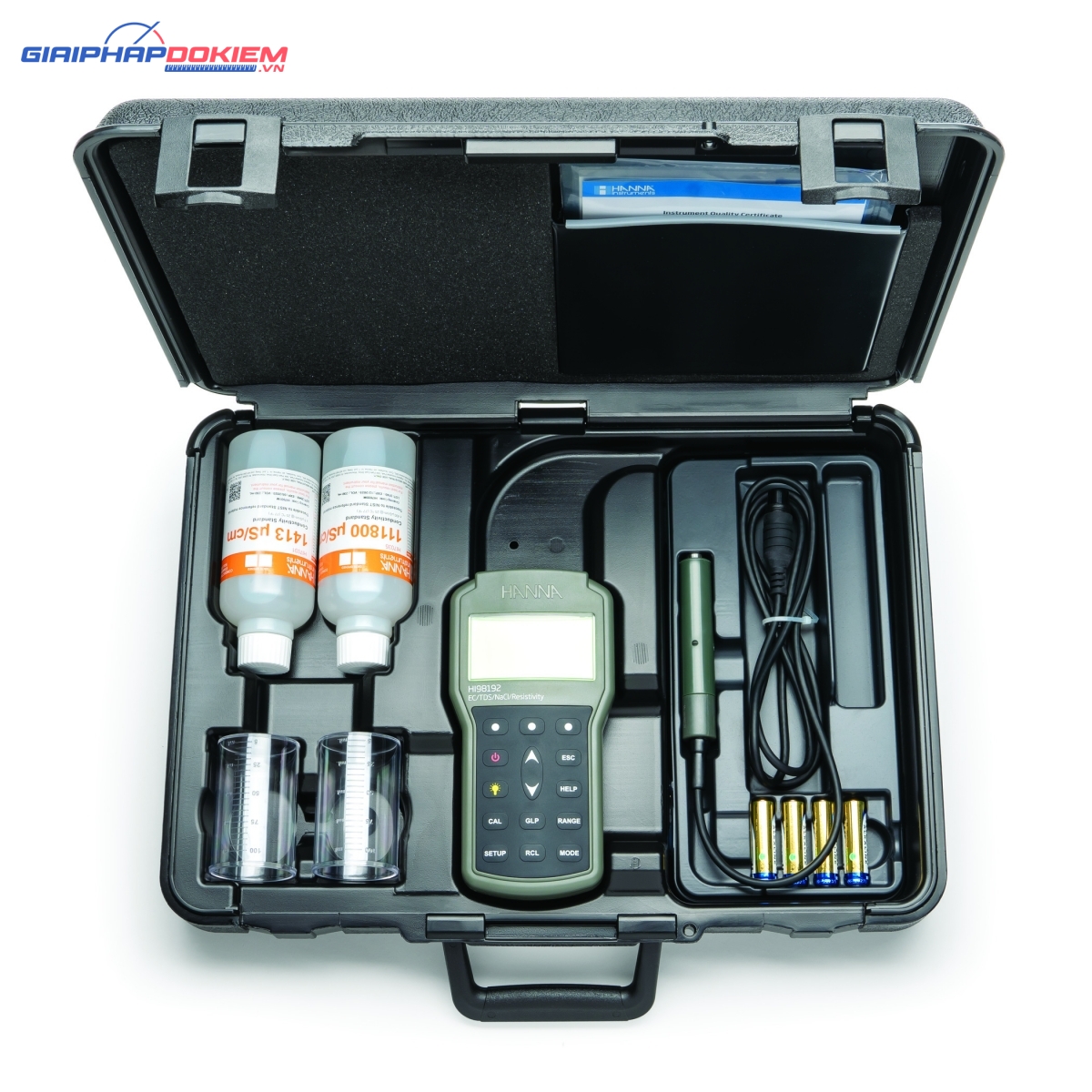 Máy Đo EC/TDS/Trở Kháng/Độ Mặn/Nhiệt Độ Chuyên Nghiệp Hanna HI98192 Máy Đo EC/TDS/Trở Kháng/Độ Mặn/Nhiệt Độ Chuyên Nghiệp Hanna HI98192