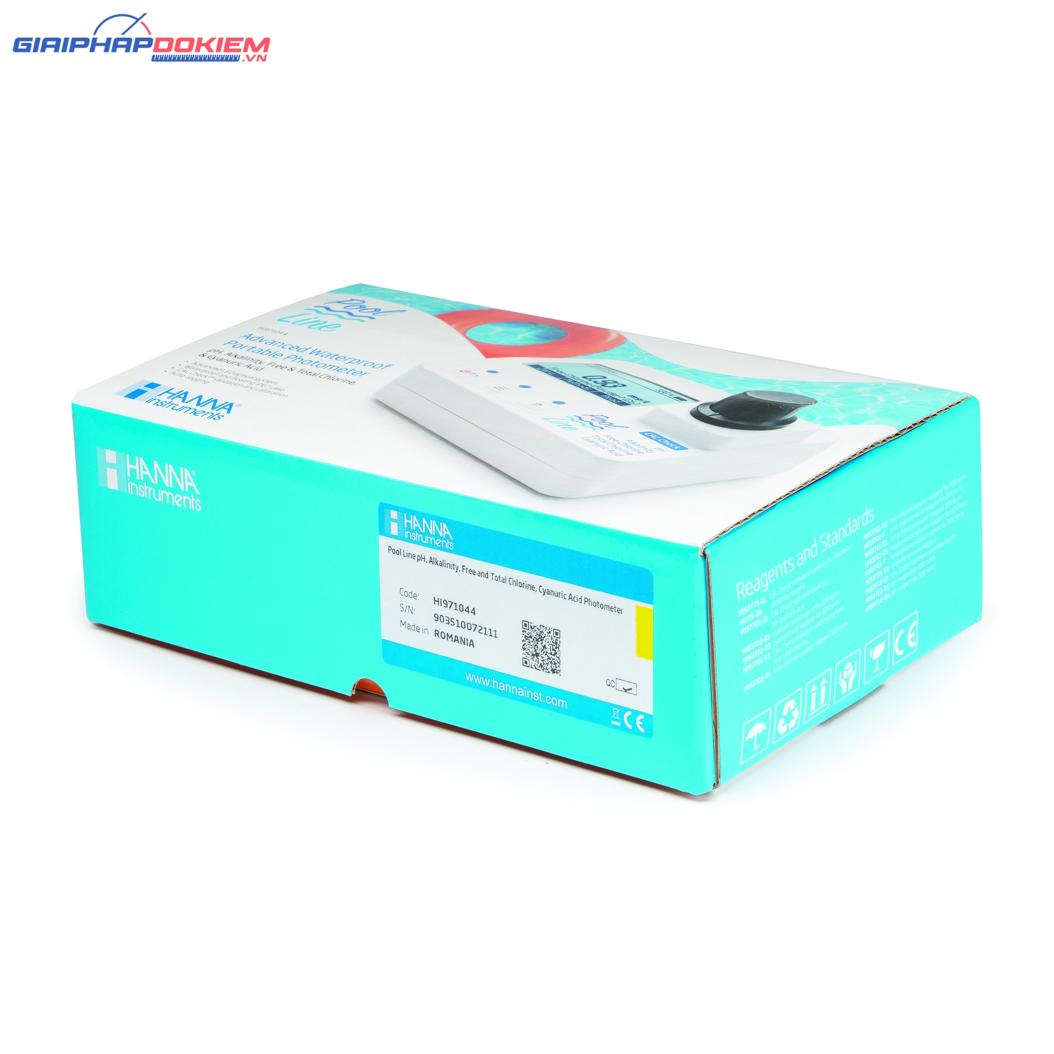 Máy Đo Kiềm, Clo Dư Và Clo Tổng, Axit Cyanuric, Và pH Trong Hồ Bơi Hanna HI971044 3 Máy Đo Kiềm, Clo Dư Và Clo Tổng, Axit Cyanuric, Và pH Trong Hồ Bơi Hanna HI971044