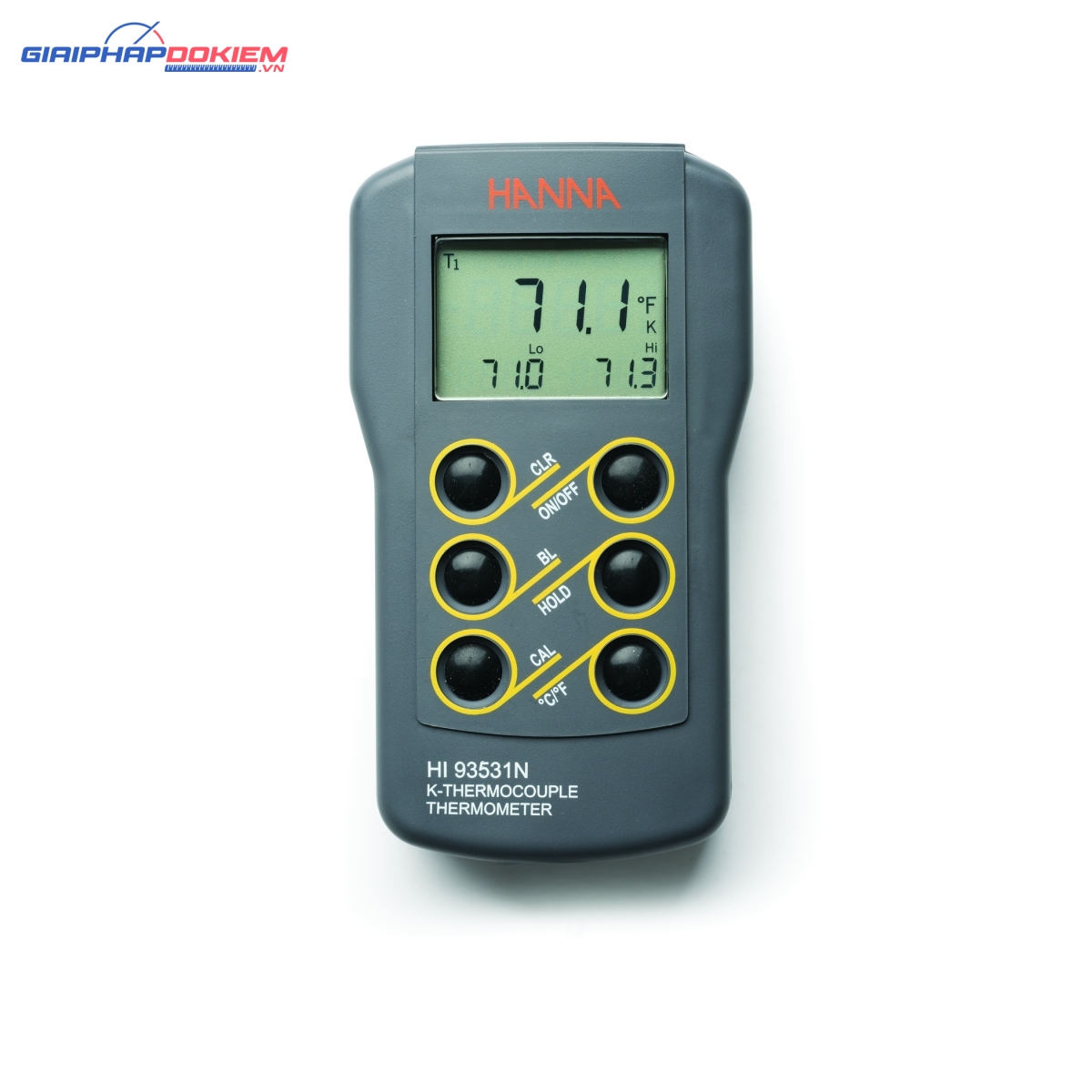 Máy Đo Nhiệt Độ Kiểu K (-200 - 1371°C) Có Hiệu Chuẩn Hanna HI93531N Máy Đo Nhiệt Độ Kiểu K (-200 - 1371°C) Có Hiệu Chuẩn Hanna HI93531N