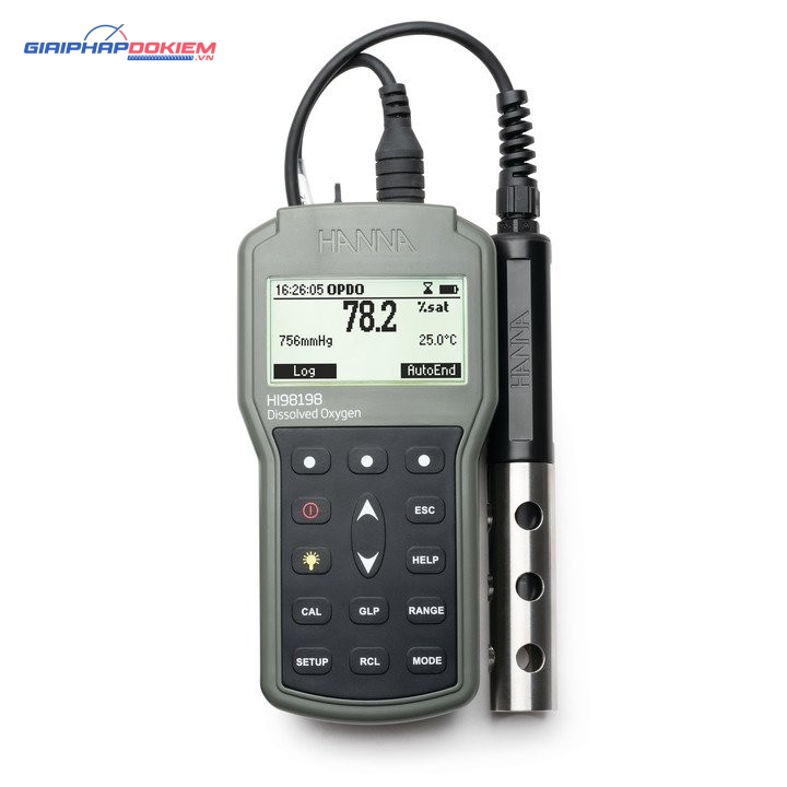 Máy Đo Oxy Hòa Tan Cầm Tay Dạng Quang Học Thế Hệ Mới Hanna HI98198 1 Máy Đo Oxy Hòa Tan Cầm Tay Dạng Quang Học Thế Hệ Mới Hanna HI98198