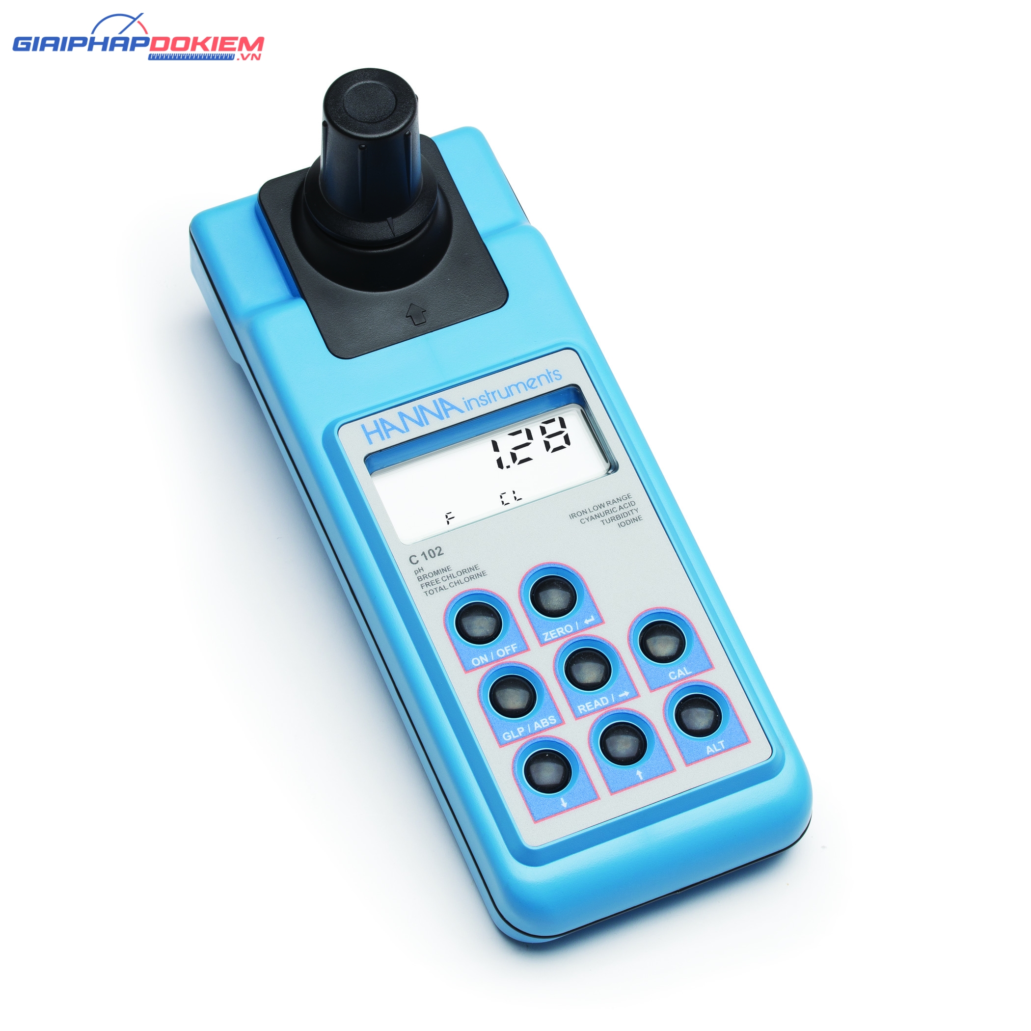 Máy Đo pH, Độ Đục, Clo, Axit Cyanuric, Iot, Brom Và Sắt Hanna HI93102 2 Máy Đo pH, Độ Đục, Clo, Axit Cyanuric, Iot, Brom Và Sắt Hanna HI93102