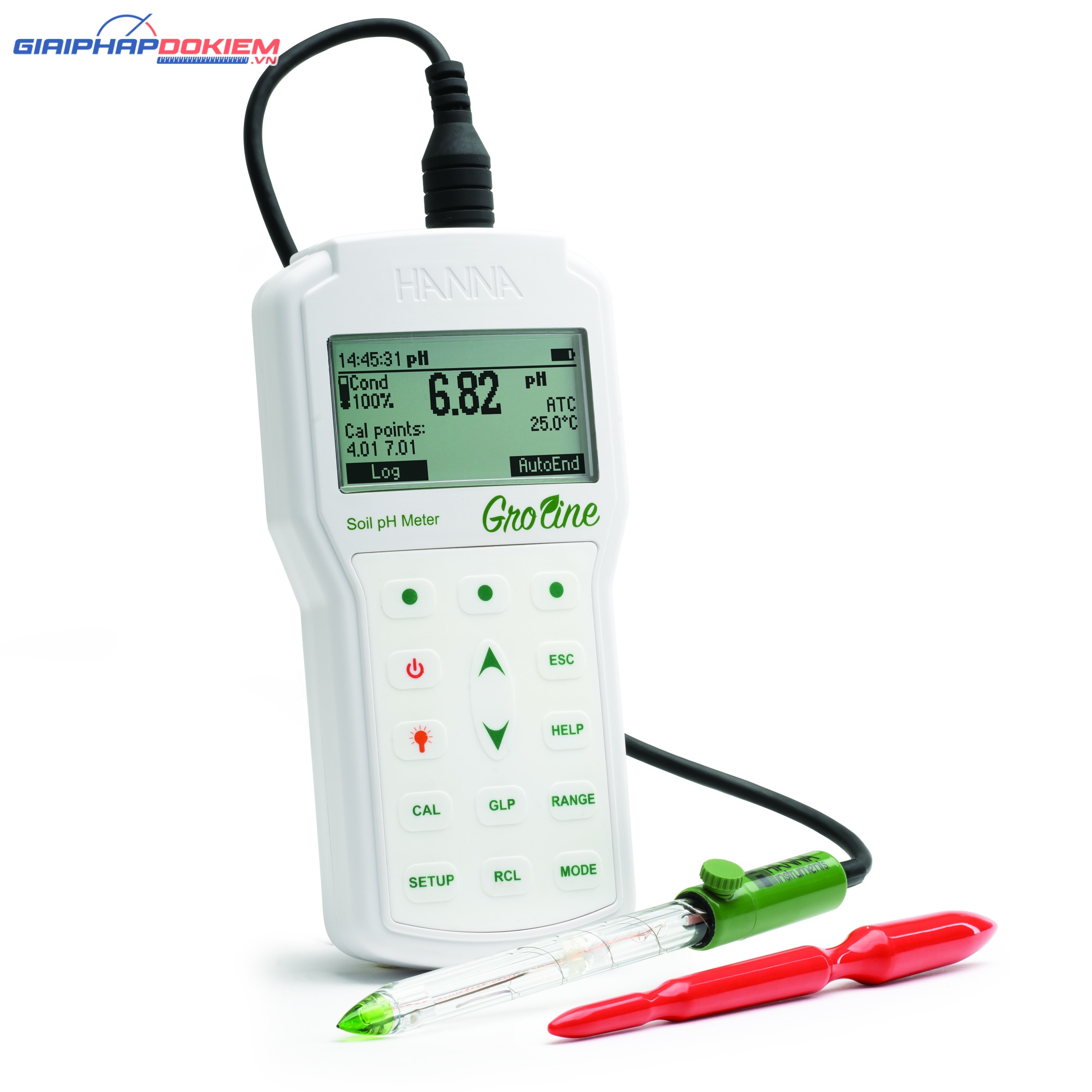Máy Đo pH/Nhiệt Độ Đất Và Nước Cầm Tay Chuyên Nghiệp GroLine Hanna HI98168 4 Máy Đo pH/Nhiệt Độ Đất Và Nước Cầm Tay Chuyên Nghiệp GroLine Hanna HI98168