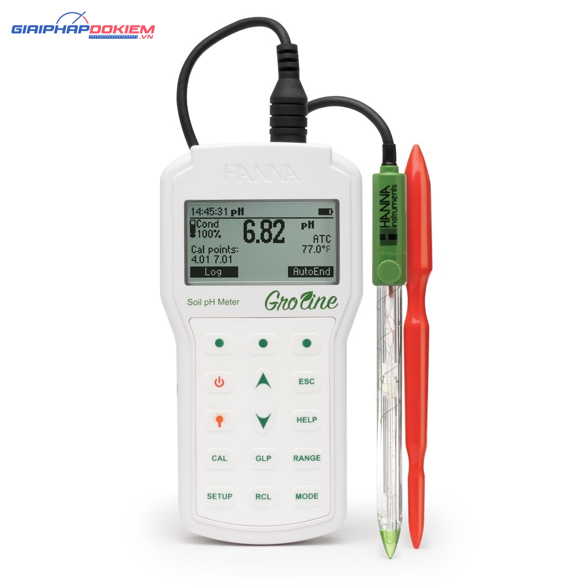 Máy Đo pH/Nhiệt Độ Đất Và Nước Cầm Tay Chuyên Nghiệp GroLine Hanna HI98168 3 Máy Đo pH/Nhiệt Độ Đất Và Nước Cầm Tay Chuyên Nghiệp GroLine Hanna HI98168