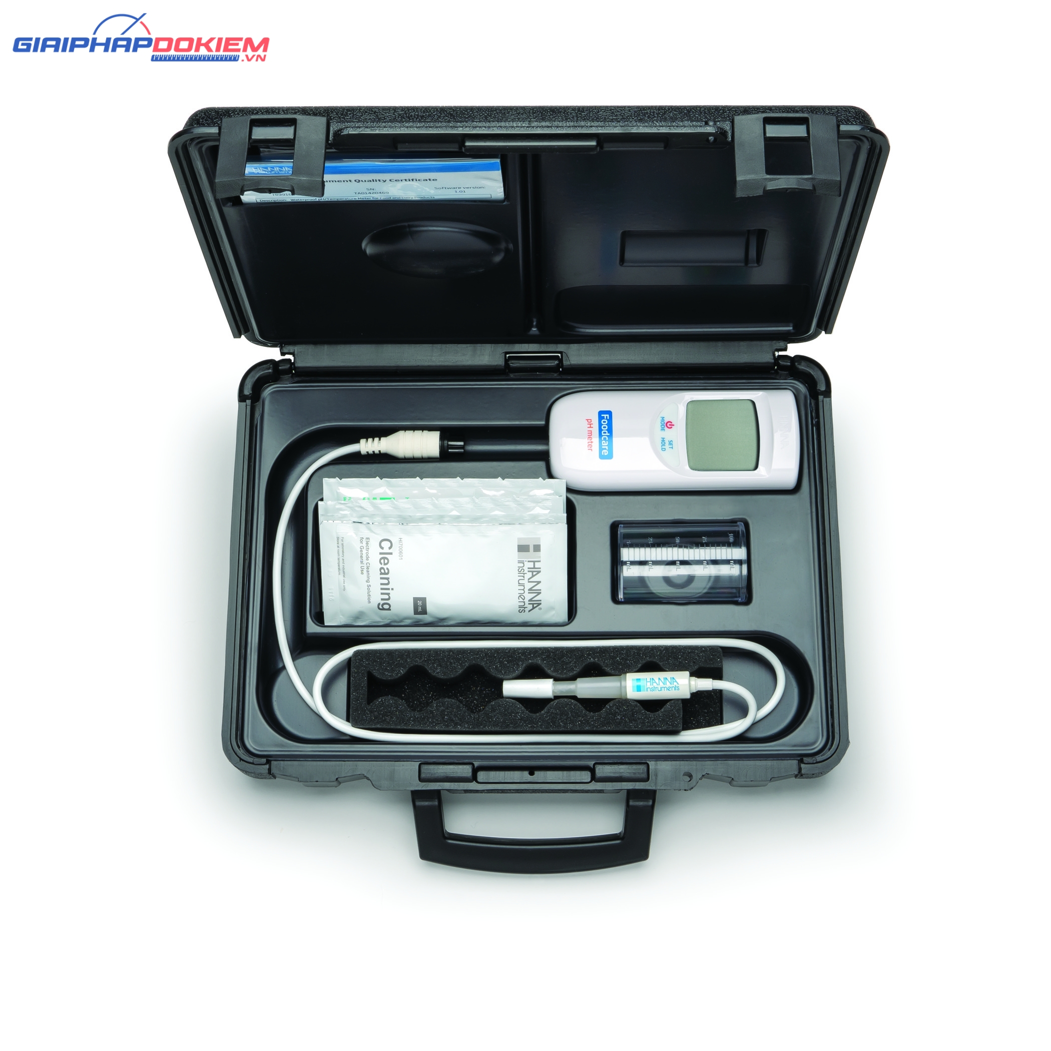 Máy Đo pH/Nhiệt Độ Trong Sữa Chua, Phô Mai Và Thực Phẩm Bán Rắn (HACCP) Hanna HI99161 3 Máy Đo pH/Nhiệt Độ Trong Sữa Chua, Phô Mai Và Thực Phẩm Bán Rắn (HACCP) Hanna HI99161