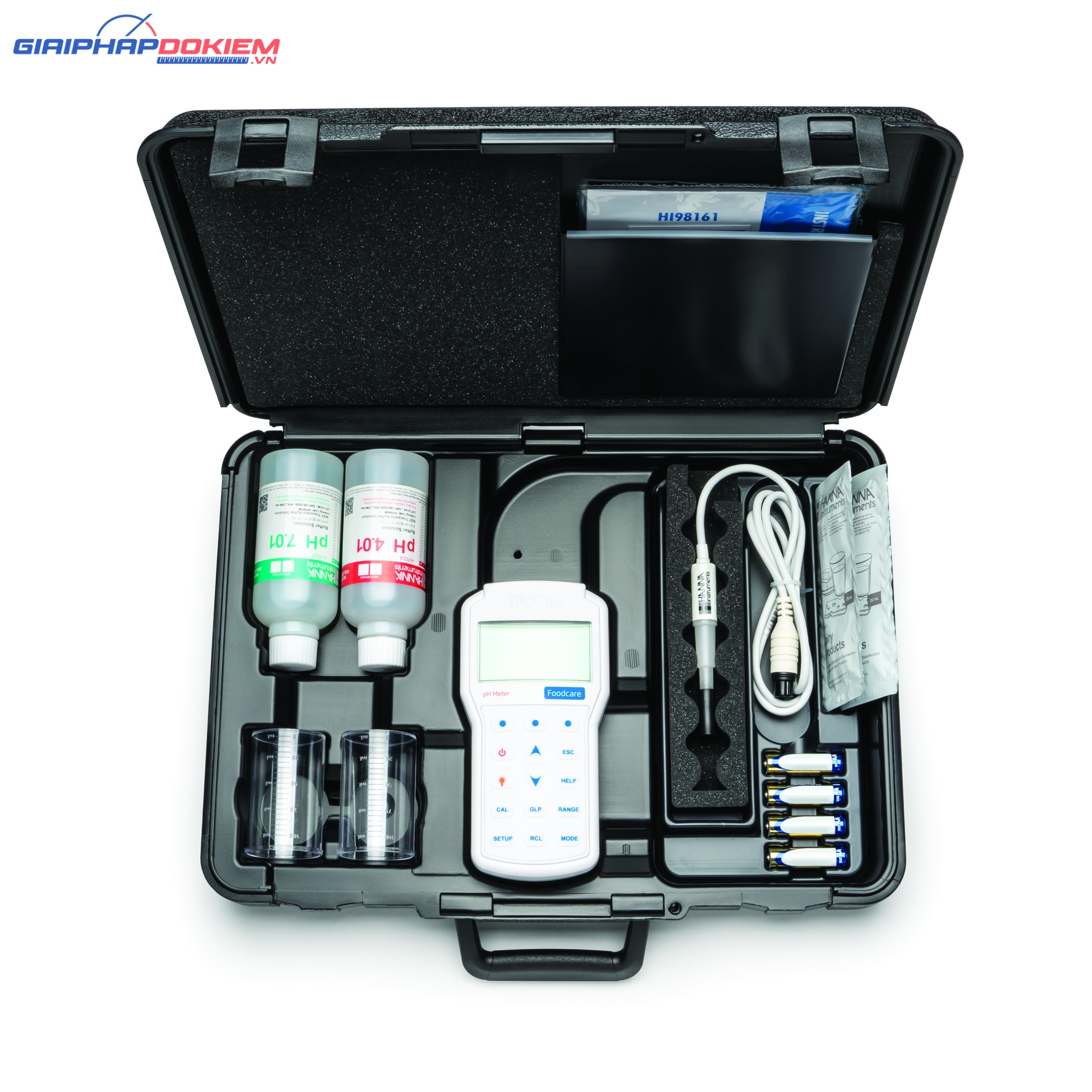 Máy Đo pH/Nhiệt Độ Trong Thực Phẩm Độ Chính Xác Cao Hanna HI98161 4 Máy Đo pH/Nhiệt Độ Trong Thực Phẩm Độ Chính Xác Cao Hanna HI98161