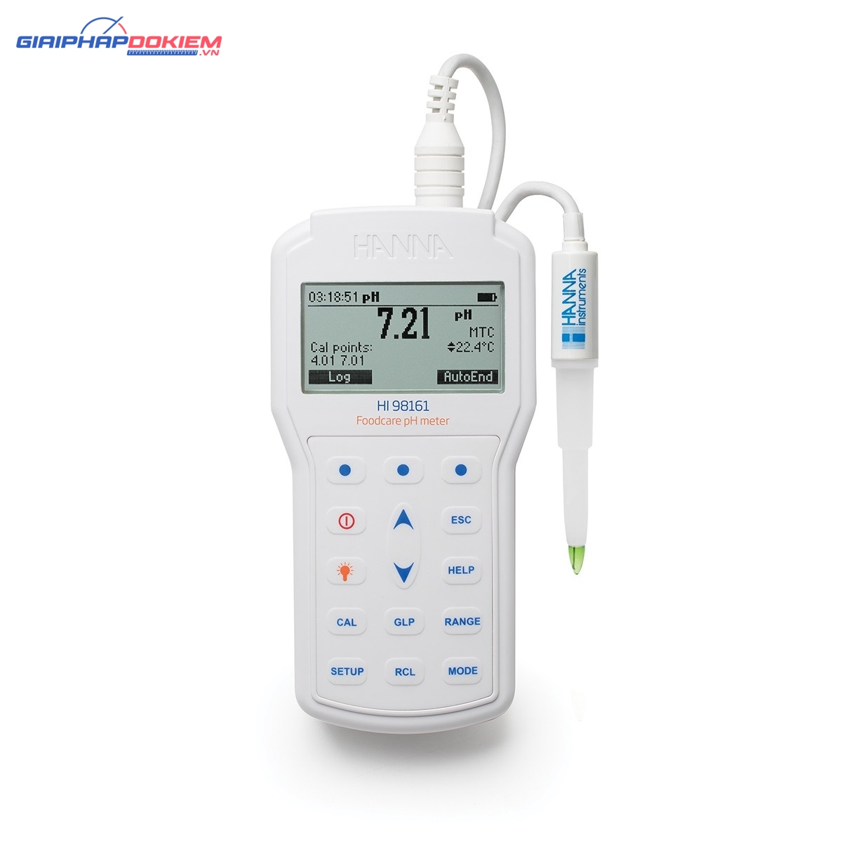 Máy Đo pH/Nhiệt Độ Trong Thực Phẩm Độ Chính Xác Cao Hanna HI98161 3 Máy Đo pH/Nhiệt Độ Trong Thực Phẩm Độ Chính Xác Cao Hanna HI98161