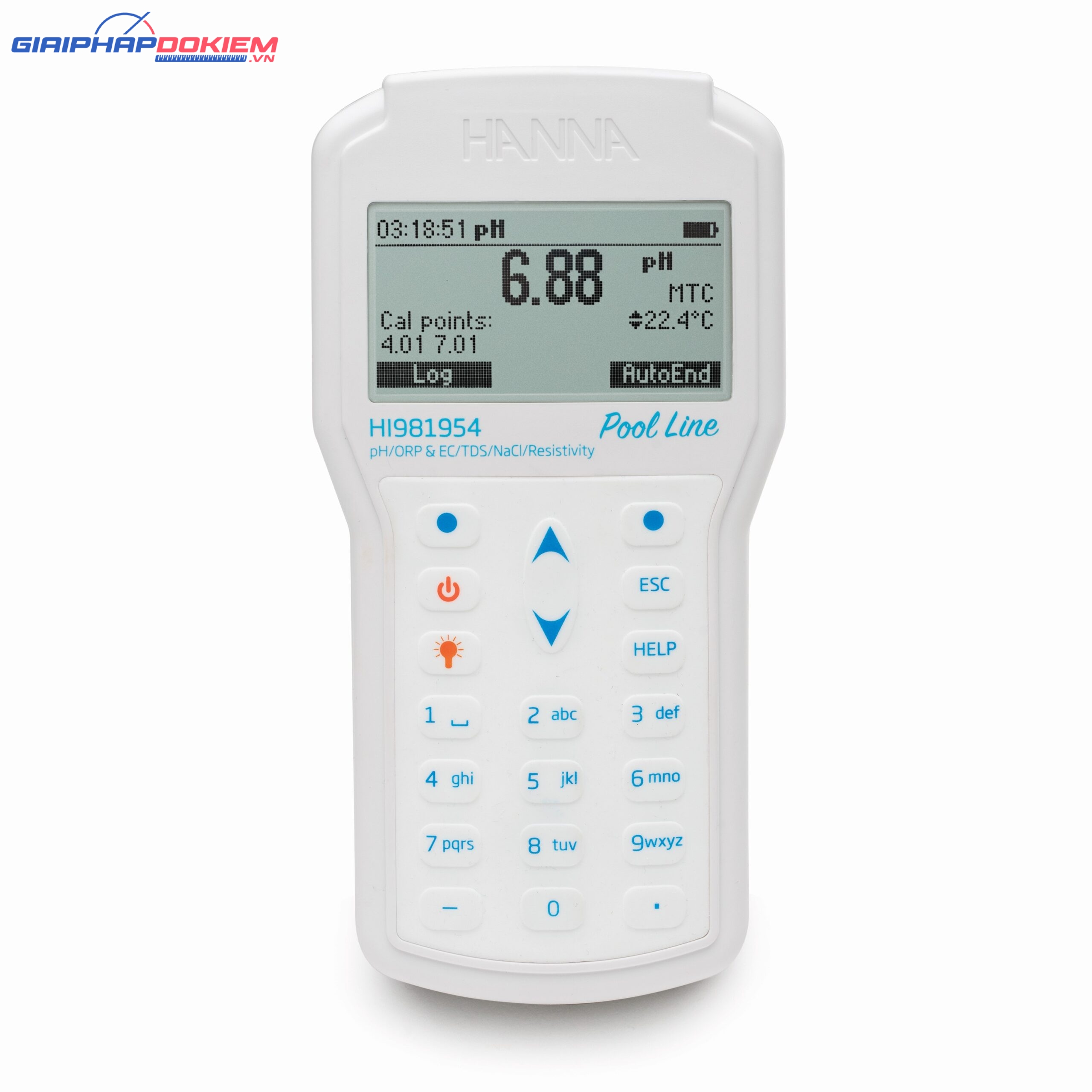 Máy Đo pH/ORP/EC/TDS/Độ Mặn/Trở Kháng/Áp Suất/Nhiệt Độ Chống Thấm Nước Chuyên Hồ Bơi Hanna HI981954 2 Máy Đo pH/ORP/EC/TDS/Độ Mặn/Trở Kháng/Áp Suất/Nhiệt Độ Chống Thấm Nước Chuyên Hồ Bơi Hanna HI981954