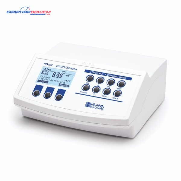 Máy Đo pH/ORP/ISE/Nhiệt Độ 2 Kênh Để Bàn Không Kèm Điện Cực Hanna HI3222-02 2 Máy Đo pH/ORP/ISE/Nhiệt Độ 2 Kênh Để Bàn Không Kèm Điện Cực Hanna HI3222-02