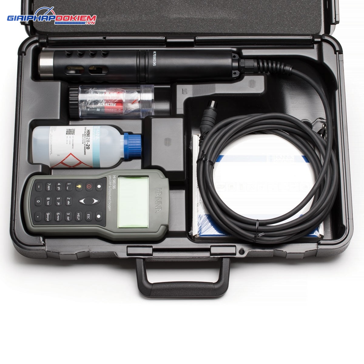 Máy Đo pH/ORP/Oxy Hòa Tan/Áp Suất/Nhiệt Độ Chuyên Nghiệp Hanna HI98196 2 Máy Đo pH/ORP/Oxy Hòa Tan/Áp Suất/Nhiệt Độ Chuyên Nghiệp Hanna HI98196