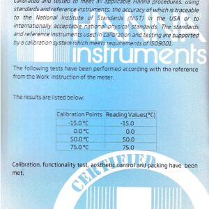 Nhiệt Kế Bỏ Túi Checktemp Dip Có Dây Nhúng Chìm Hanna HI98539 3 Nhiệt Kế Bỏ Túi Checktemp Dip Có Dây Nhúng Chìm Hanna HI98539