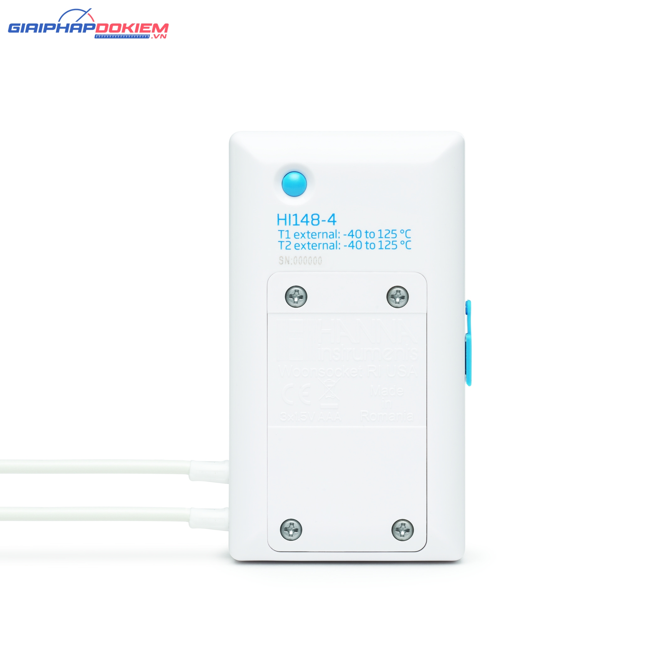 Nhiệt Kế Ghi Dữ Liệu Với 2 Cảm Biến Bên Ngoài Hanna HI148-4 3 Nhiệt Kế Ghi Dữ Liệu Với 2 Cảm Biến Bên Ngoài Hanna HI148-4