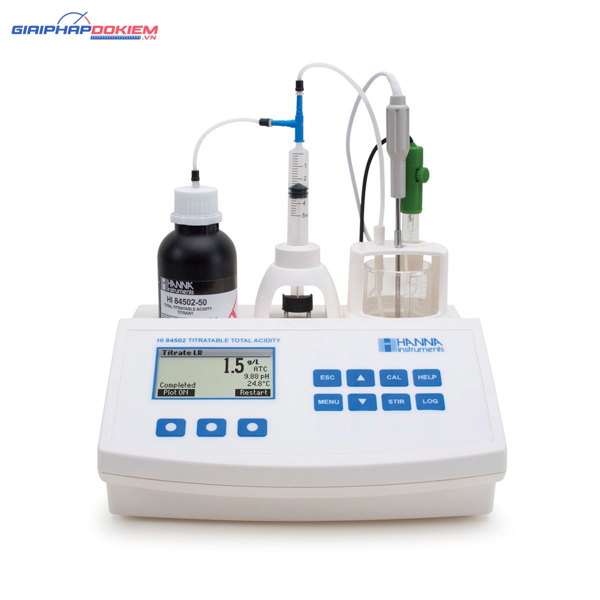 Thiết bị mini phân tích tổng nồng độ acid trong rượu Hanna HI84502 1 Thiết bị mini phân tích tổng nồng độ acid trong rượu Hanna HI84502