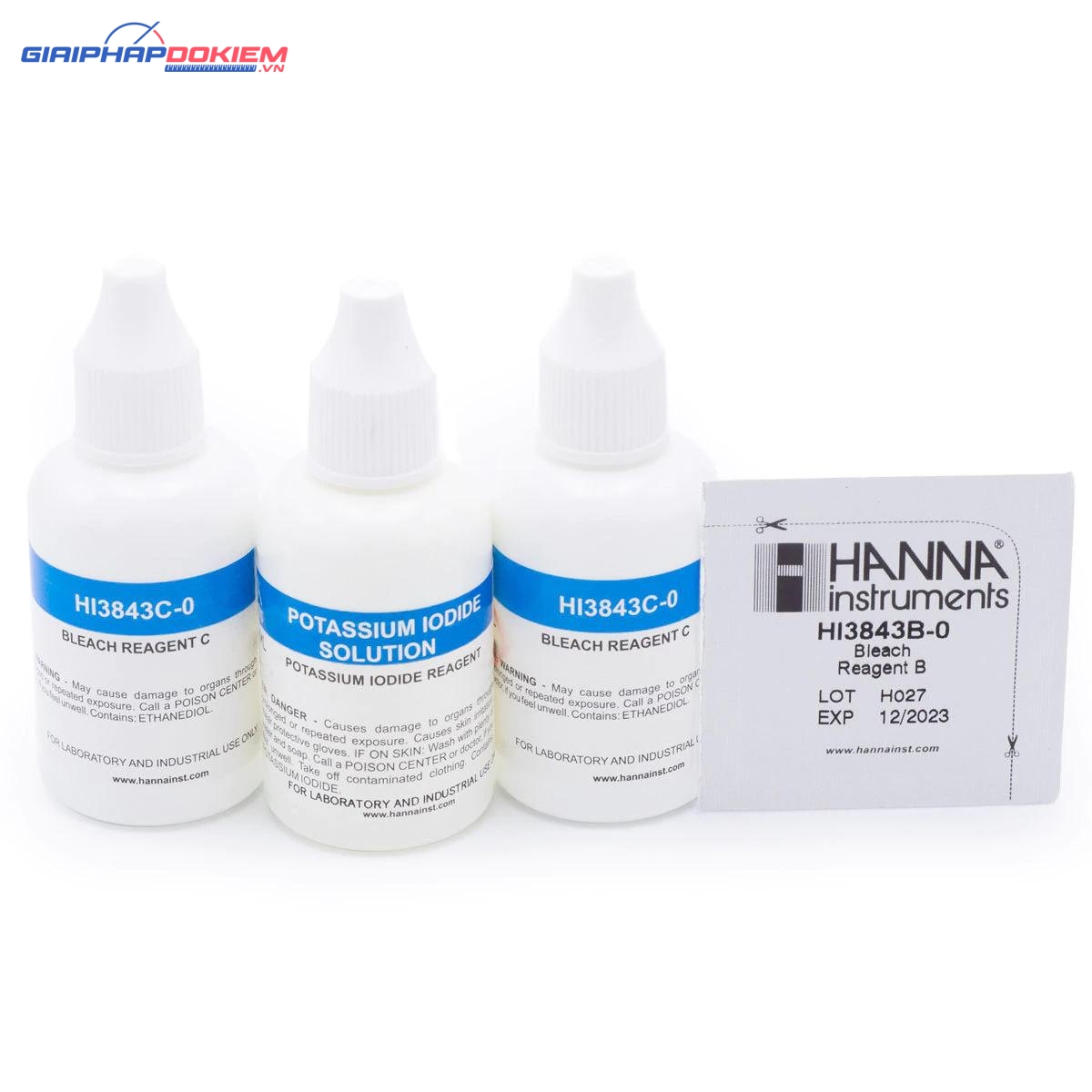Thuốc Thử Hypoclorit (50-150g/L) Cho HI3843, 100 Lần Đo Hanna HI3843-100 1 Thuốc Thử Hypoclorit (50-150g/L) Cho HI3843, 100 Lần Đo Hanna HI3843-100