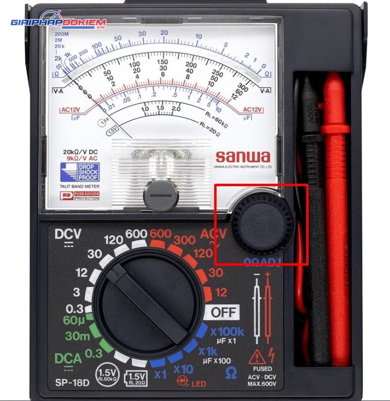 Cách Sử Dụng Đồng Hồ Vạn Năng Kim Chi Tiết, Dễ Hiểu Nhất 9 Nút điều chỉnh Zero Ohm