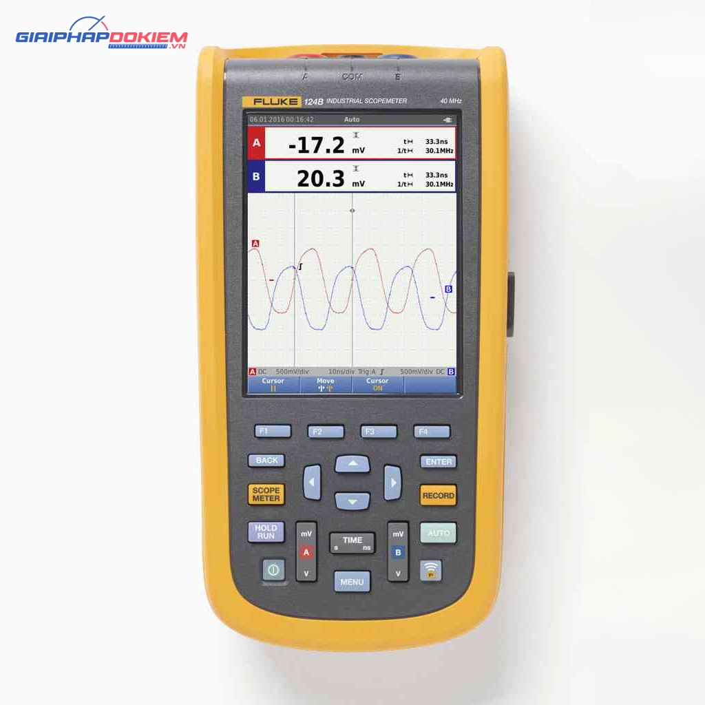 Máy hiện sóng cầm tay FLUKE-124B/INT/S (40 MHz, 2 CH, Phần mềm FlukeView) 6 Máy hiện sóng cầm tay FLUKE-124B/INT/S (40 MHz, 2 CH, Phần mềm FlukeView)