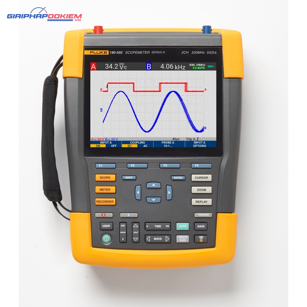 Máy hiện sóng cầm tay FLUKE-190-502-III-S (500Mhz, 2CH, 5 GS/s, Cách ly, FlukeView) 6 Máy hiện sóng cầm tay FLUKE-190-502-III-S (500Mhz, 2CH, 5 GS/s, Cách ly, FlukeView)