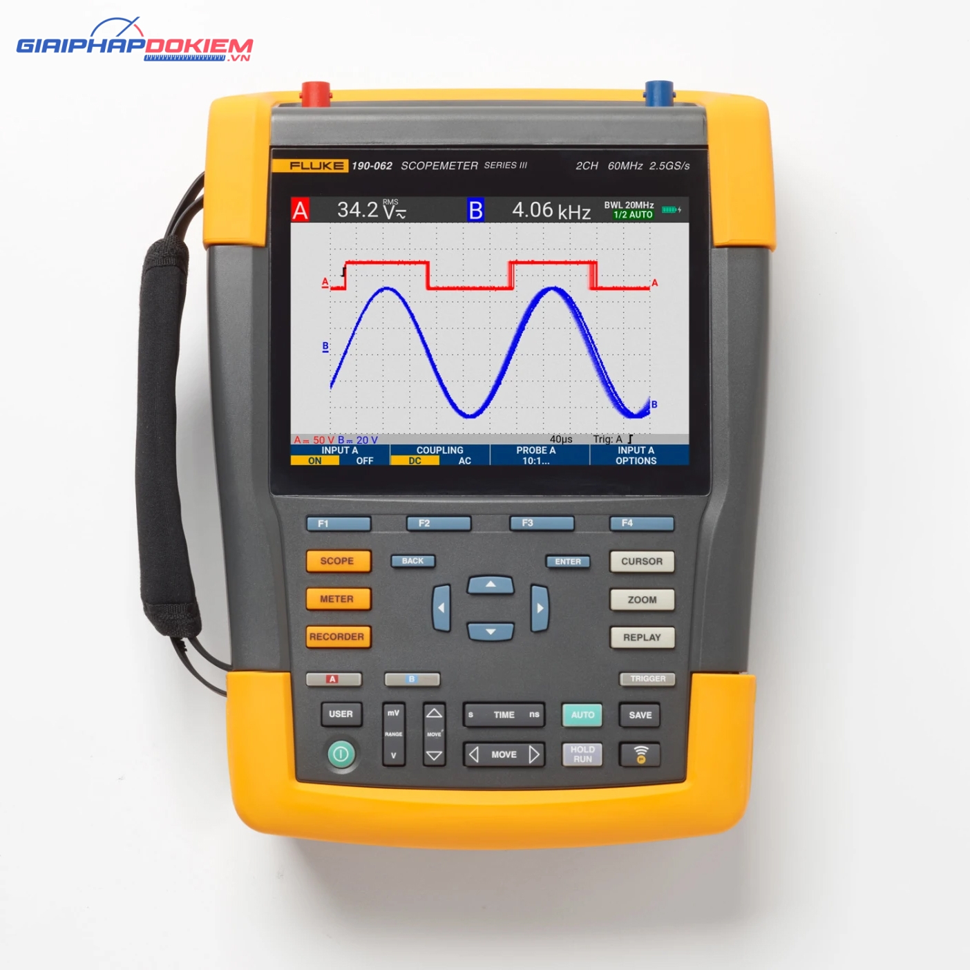 Máy hiện sóng cầm tay FLUKE-190-062-III-S (60Mhz, 2CH, 625 MS/s, Cách ly, FlukeView) 8 Máy hiện sóng cầm tay FLUKE-190-062-III-S (60Mhz, 2CH, 625 MS/s, Cách ly, FlukeView)